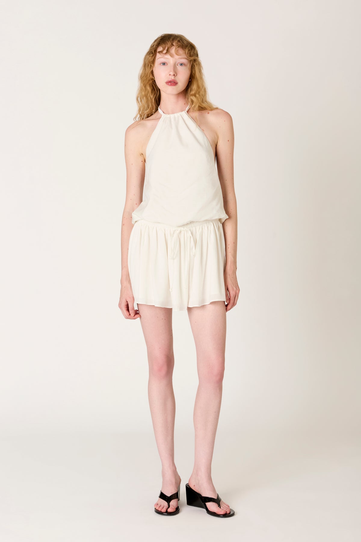 Alegria Dress in white front view