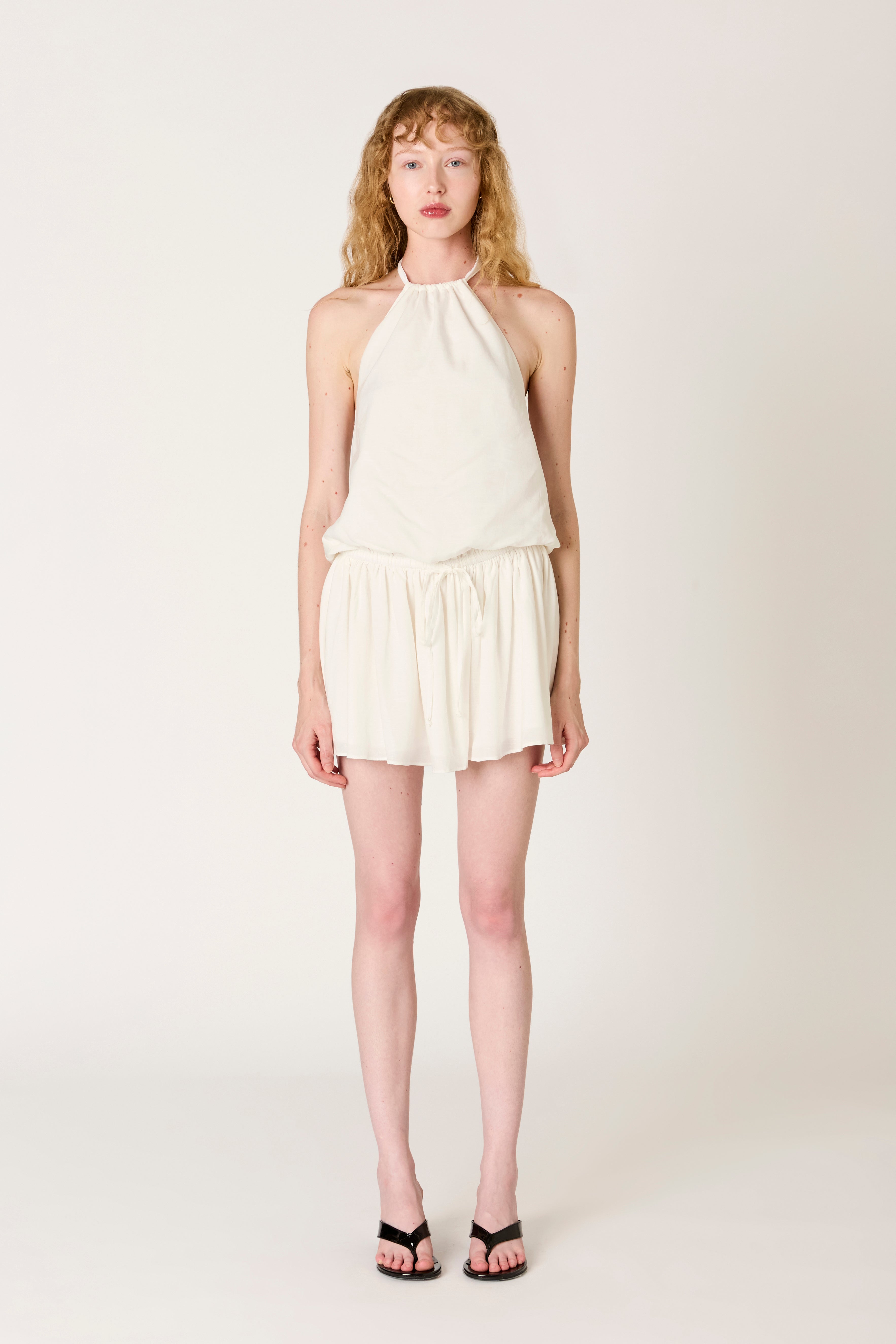 Alegria Dress in white front view