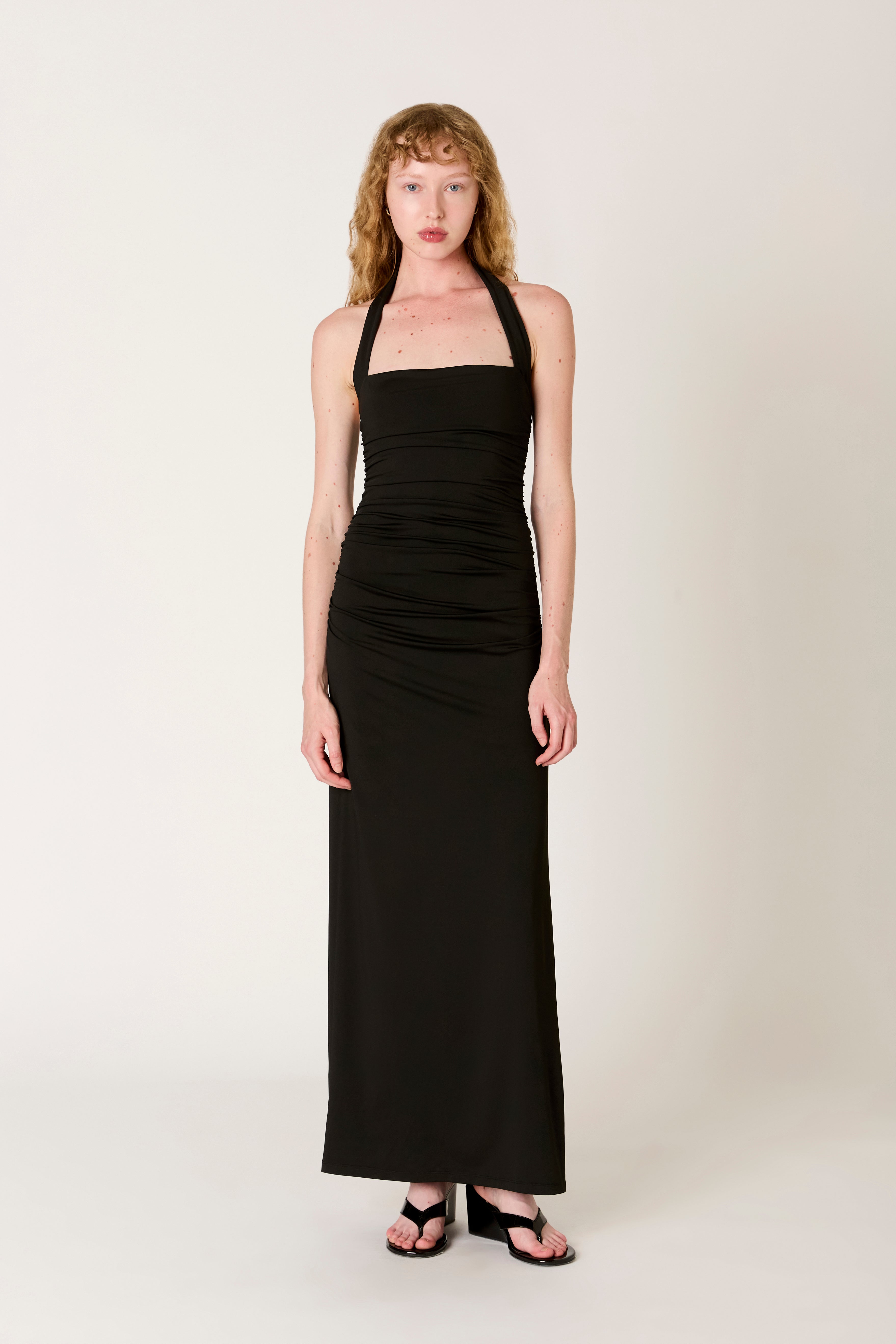 Aliento Dress in black front view