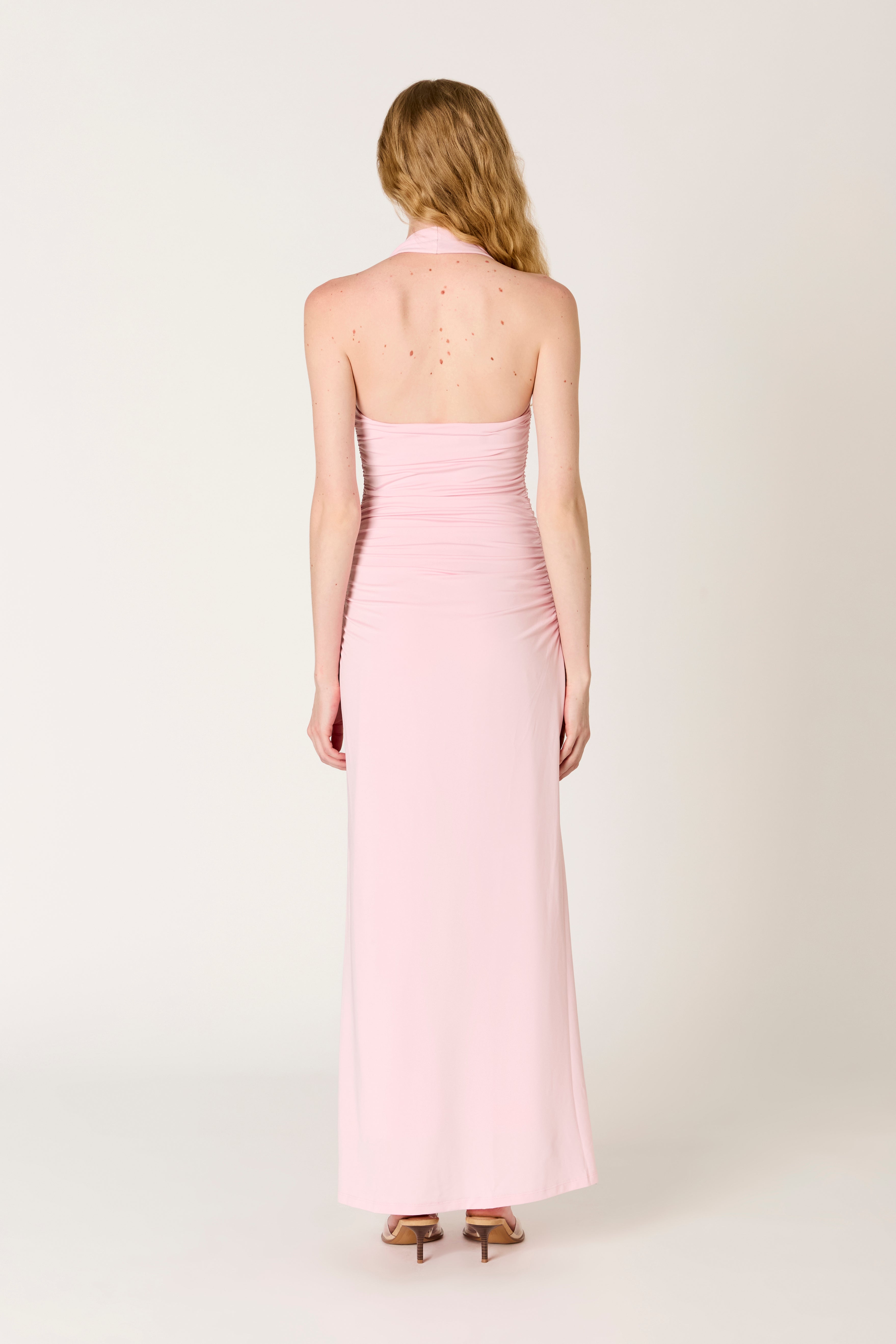 Aliento Dress in blush back view