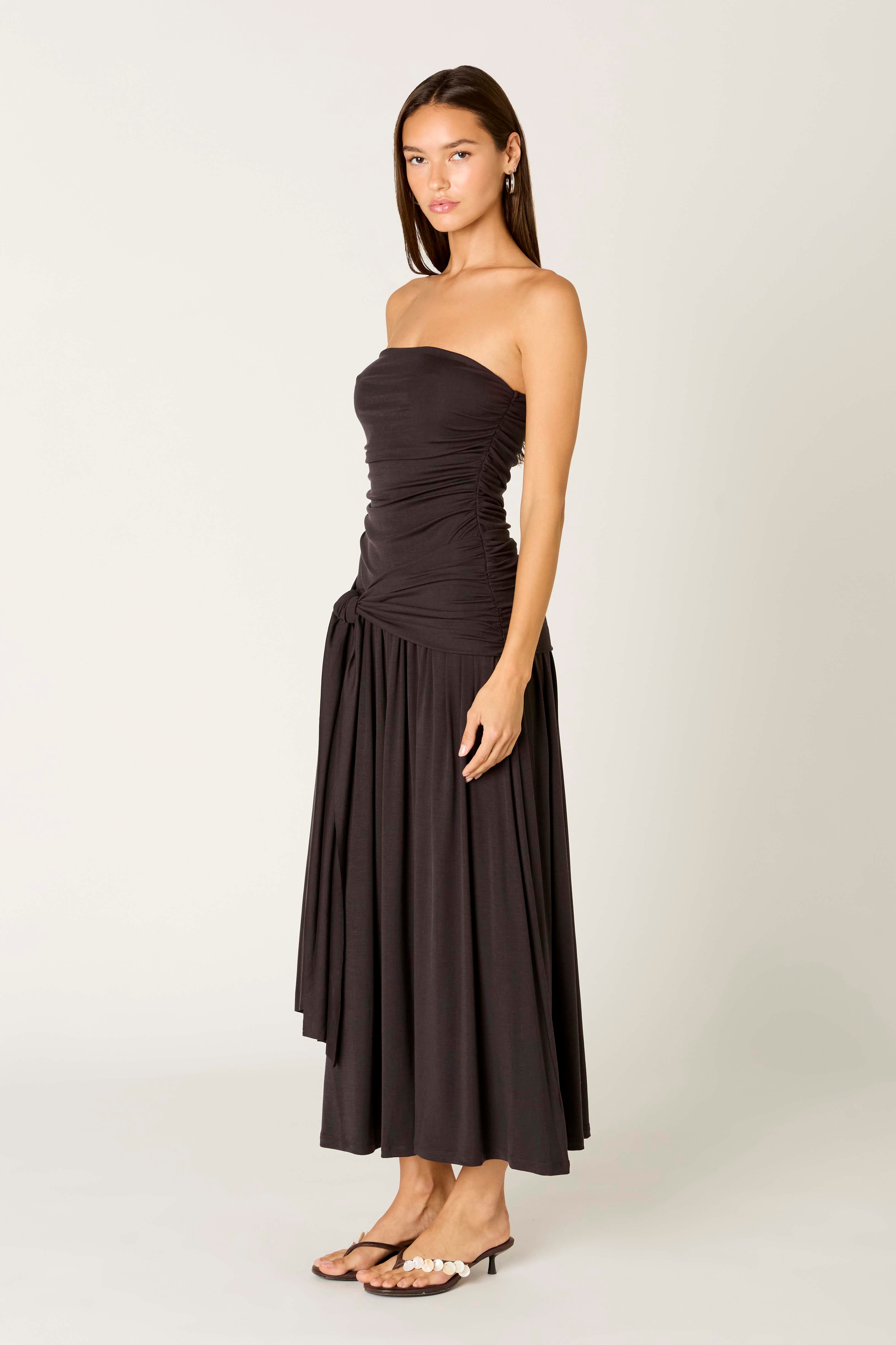 Sevilla Dress in coal side view
