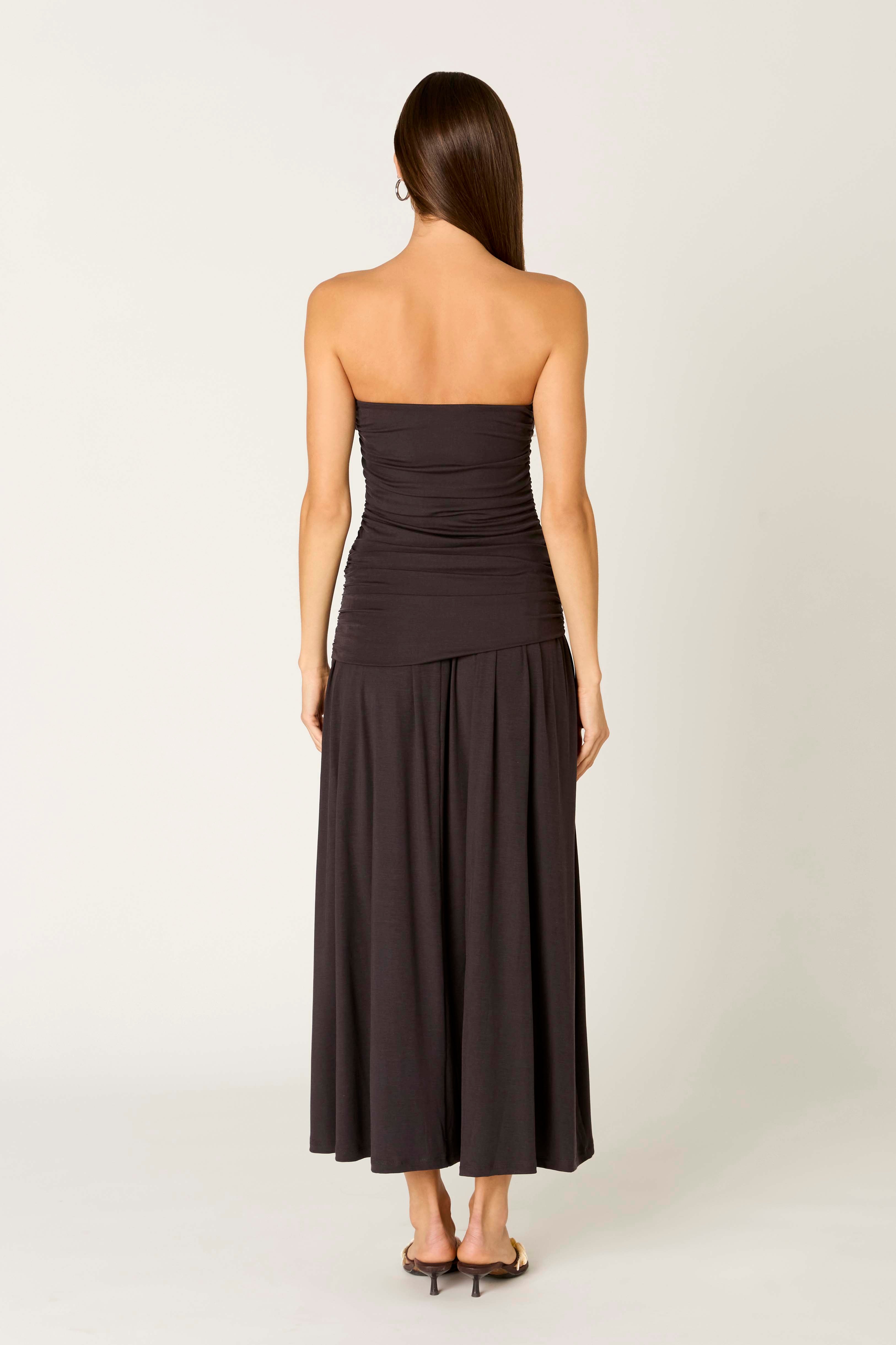 Sevilla Dress in coal back view