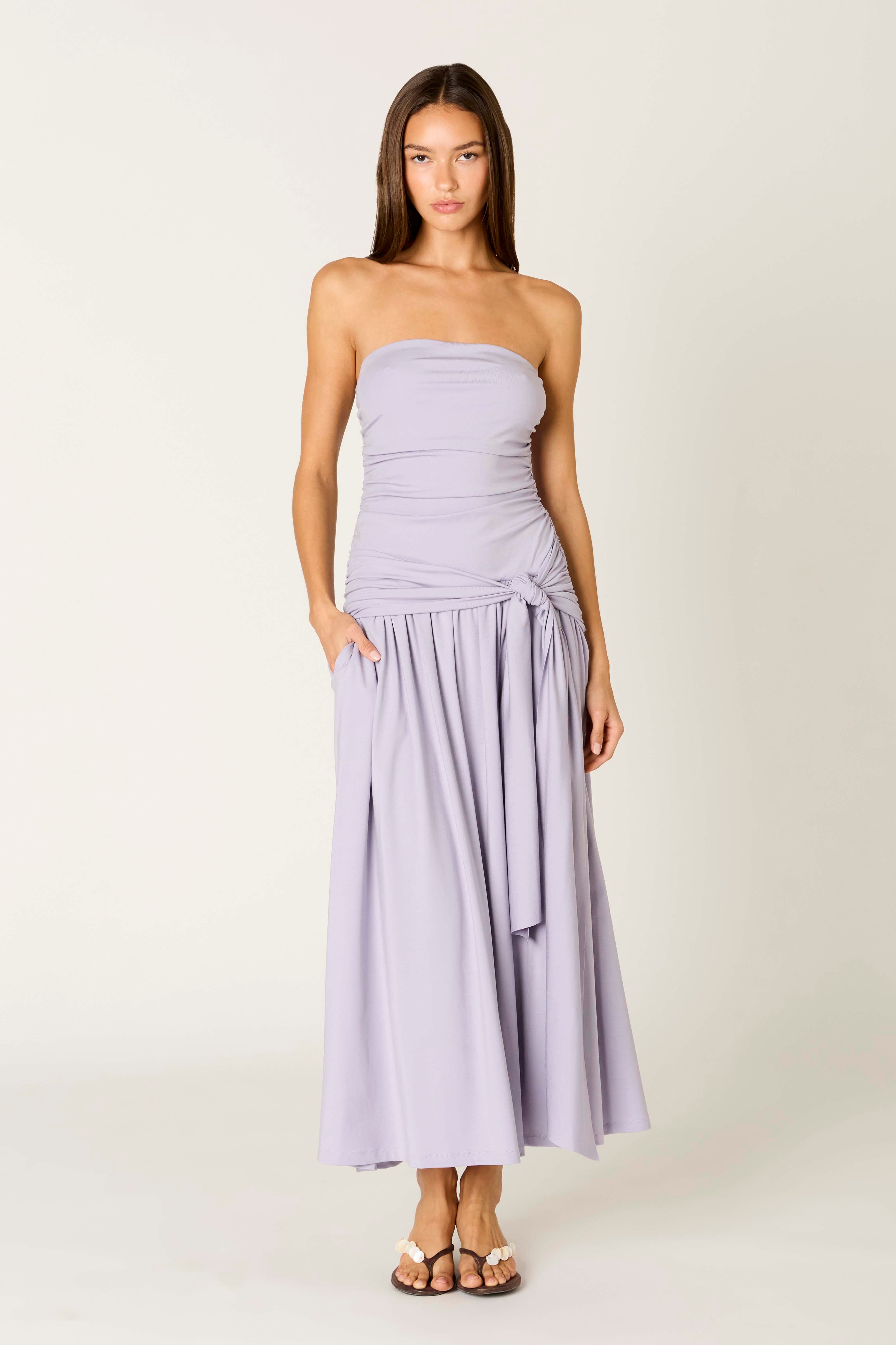 Sevilla Dress in lilac front view
