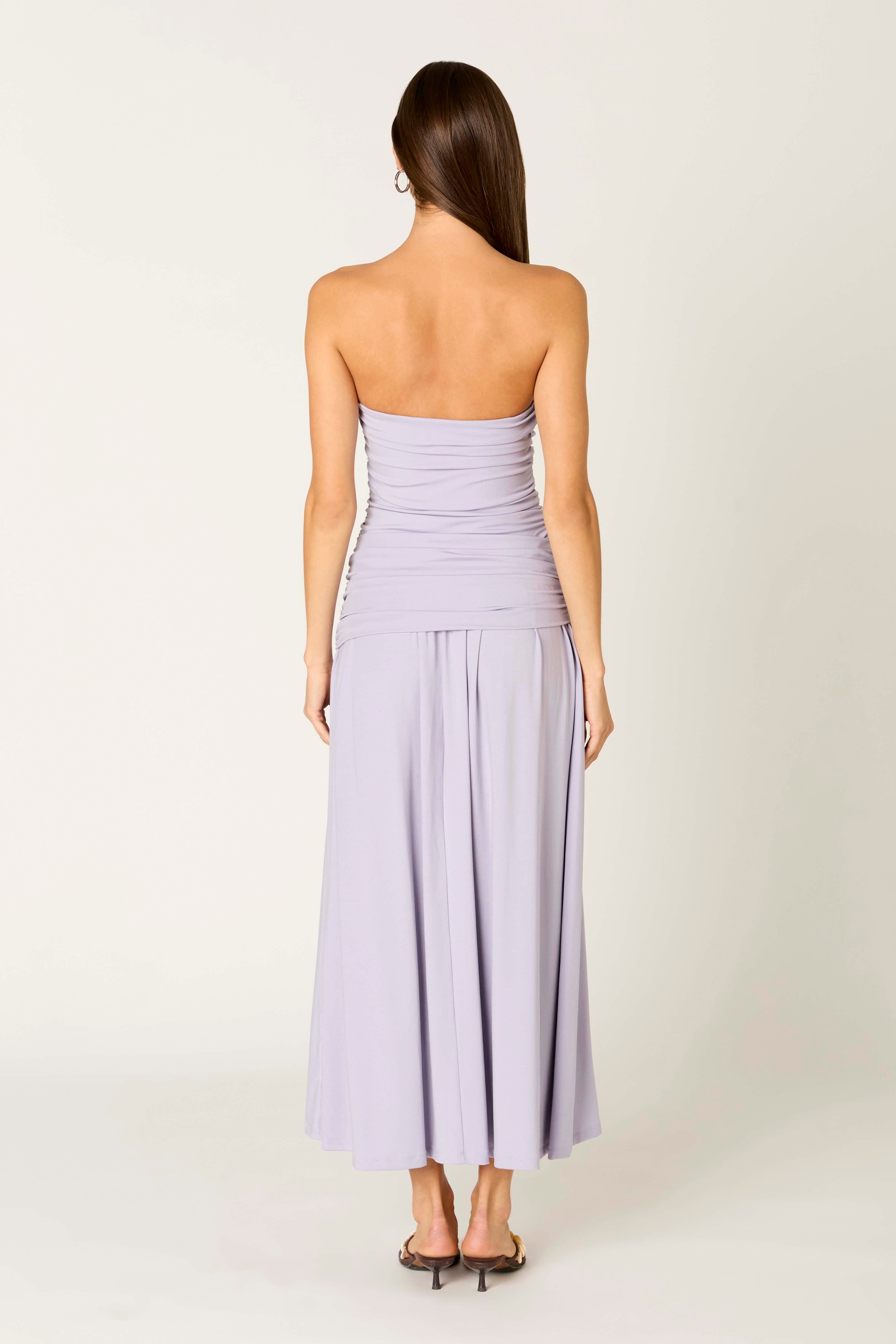 Sevilla Dress in lilac back view