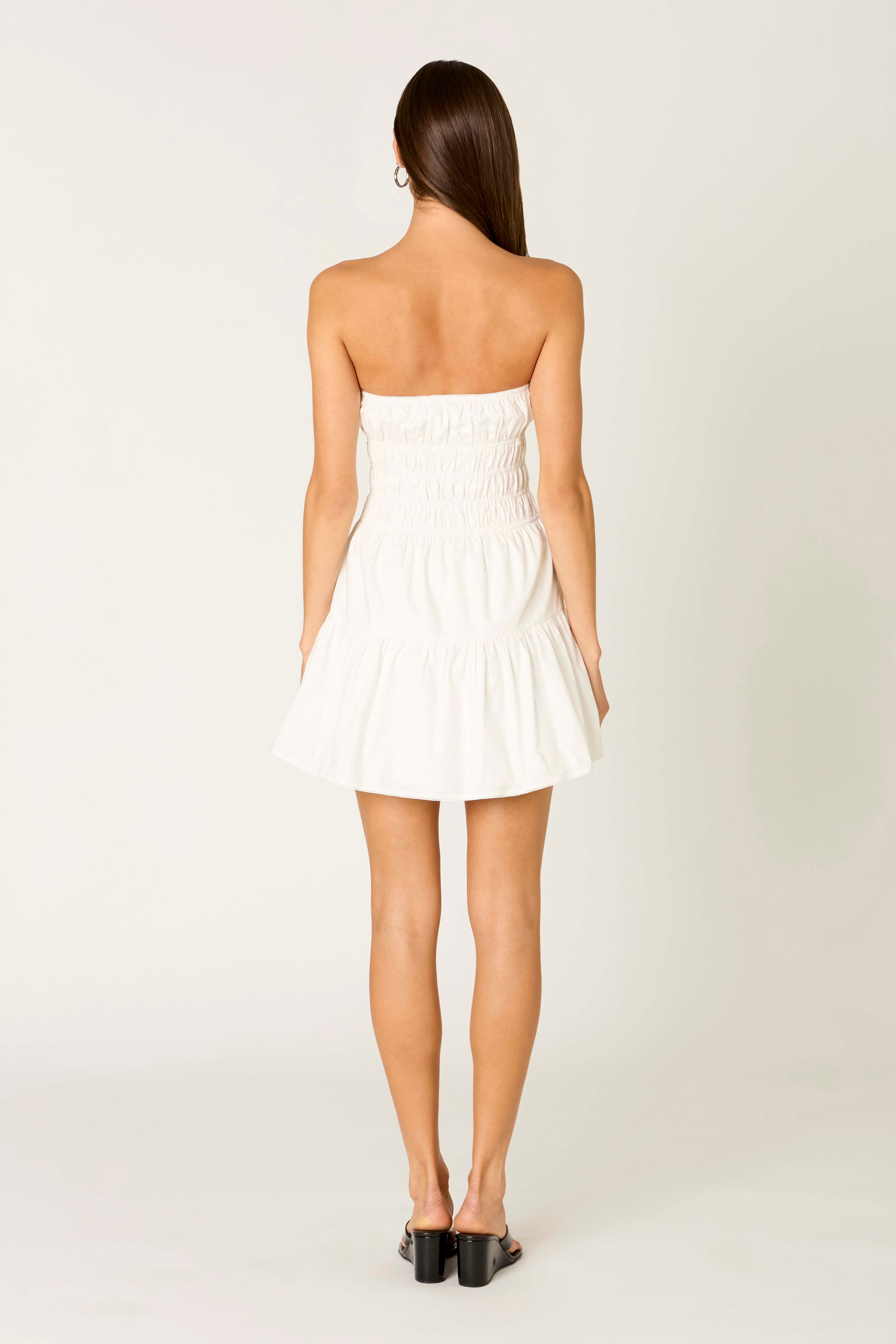 Fiorella Dress in white back view
