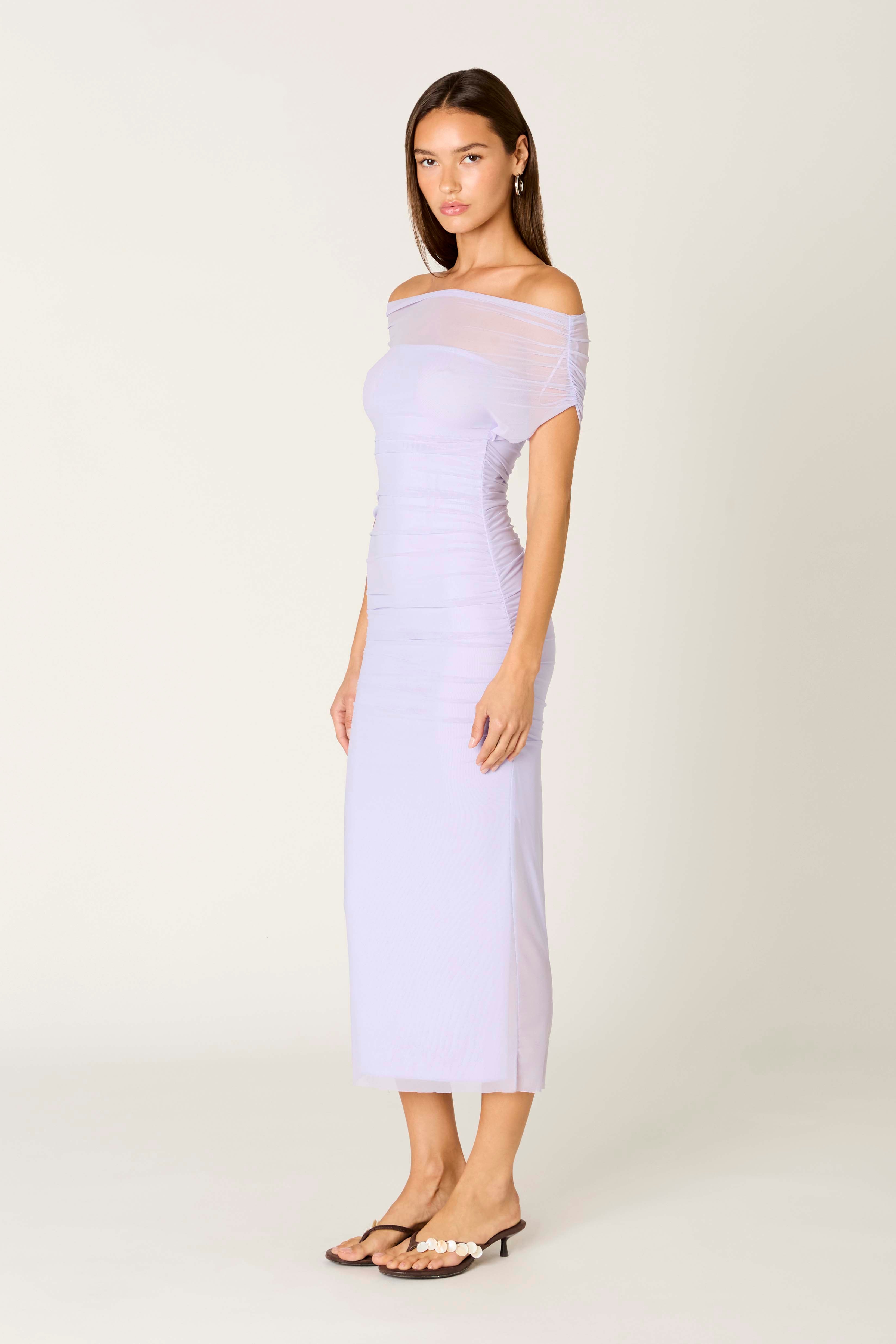 Aria Dress in lilac side view