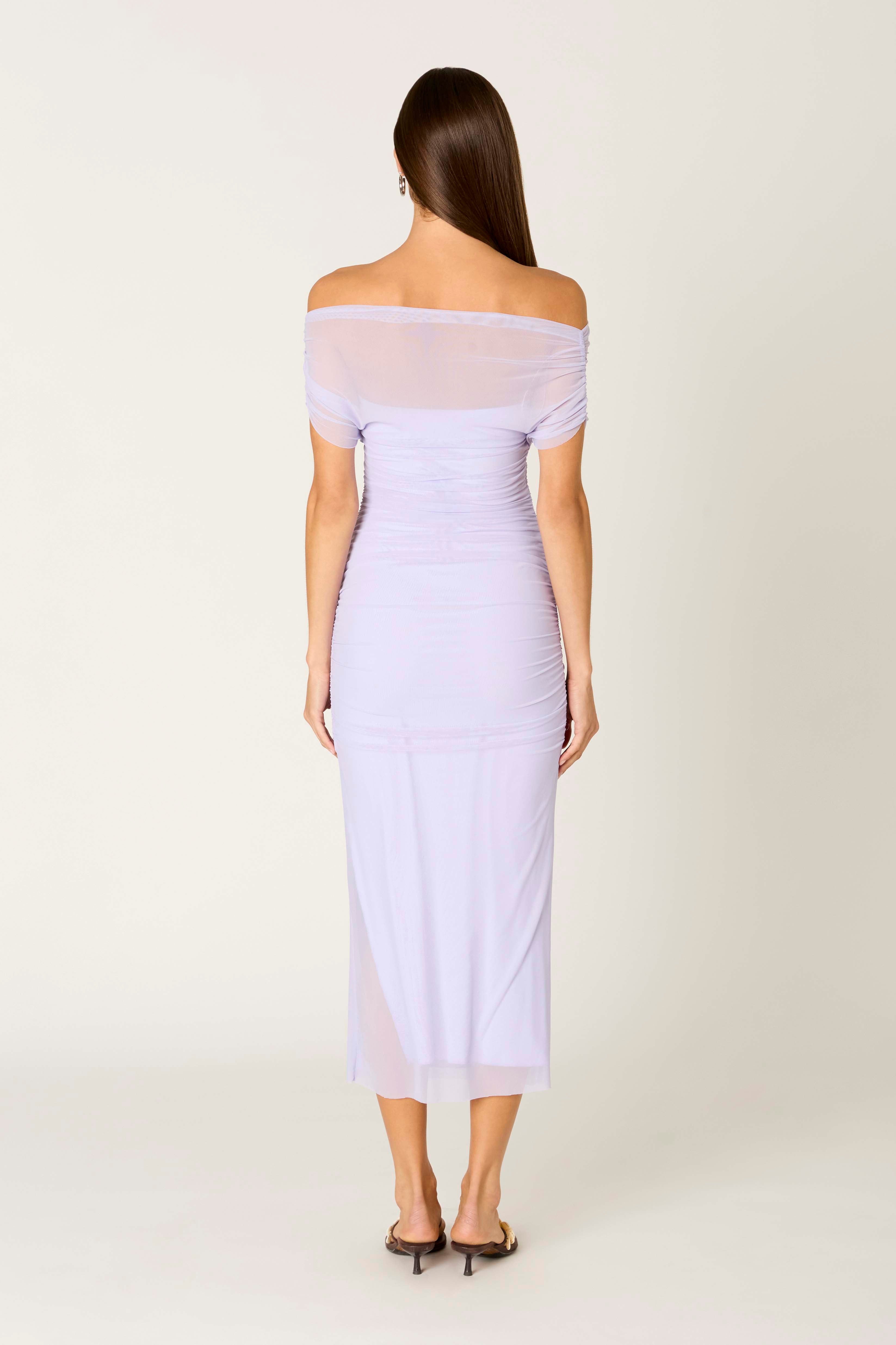 Aria Dress in lilac back view