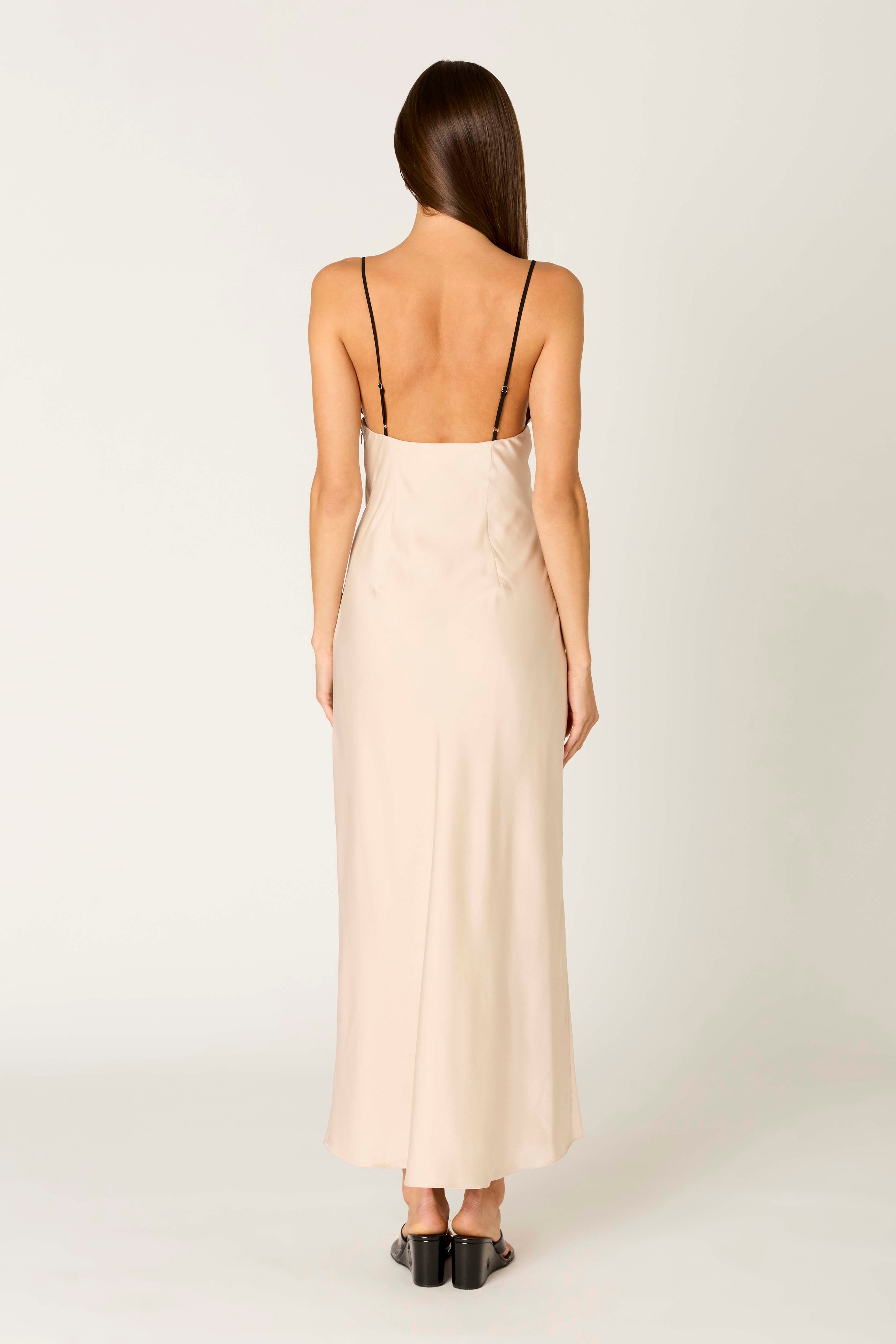 Camille Dress in ivory back view