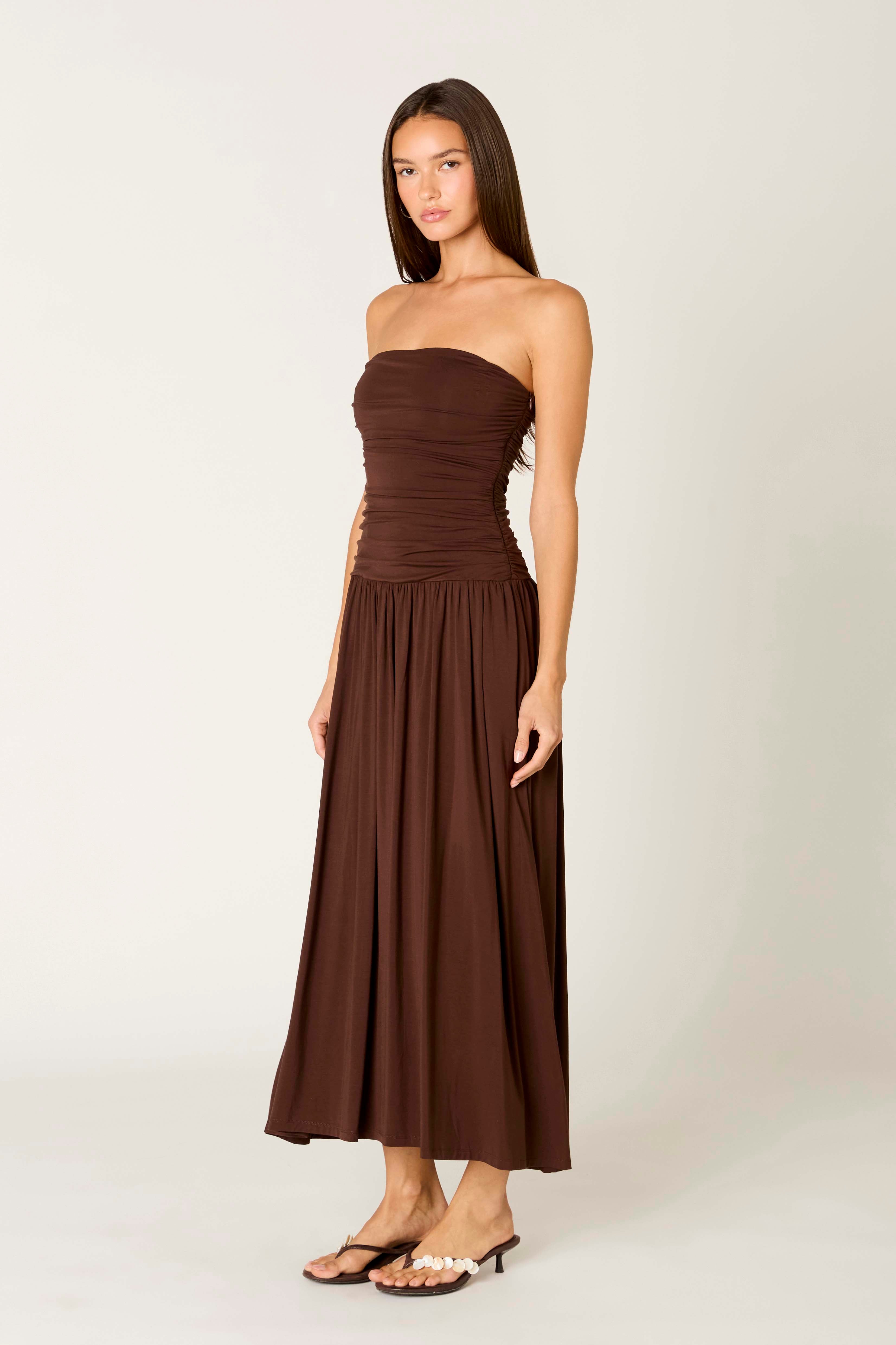Viscose Santal Dress in java side view