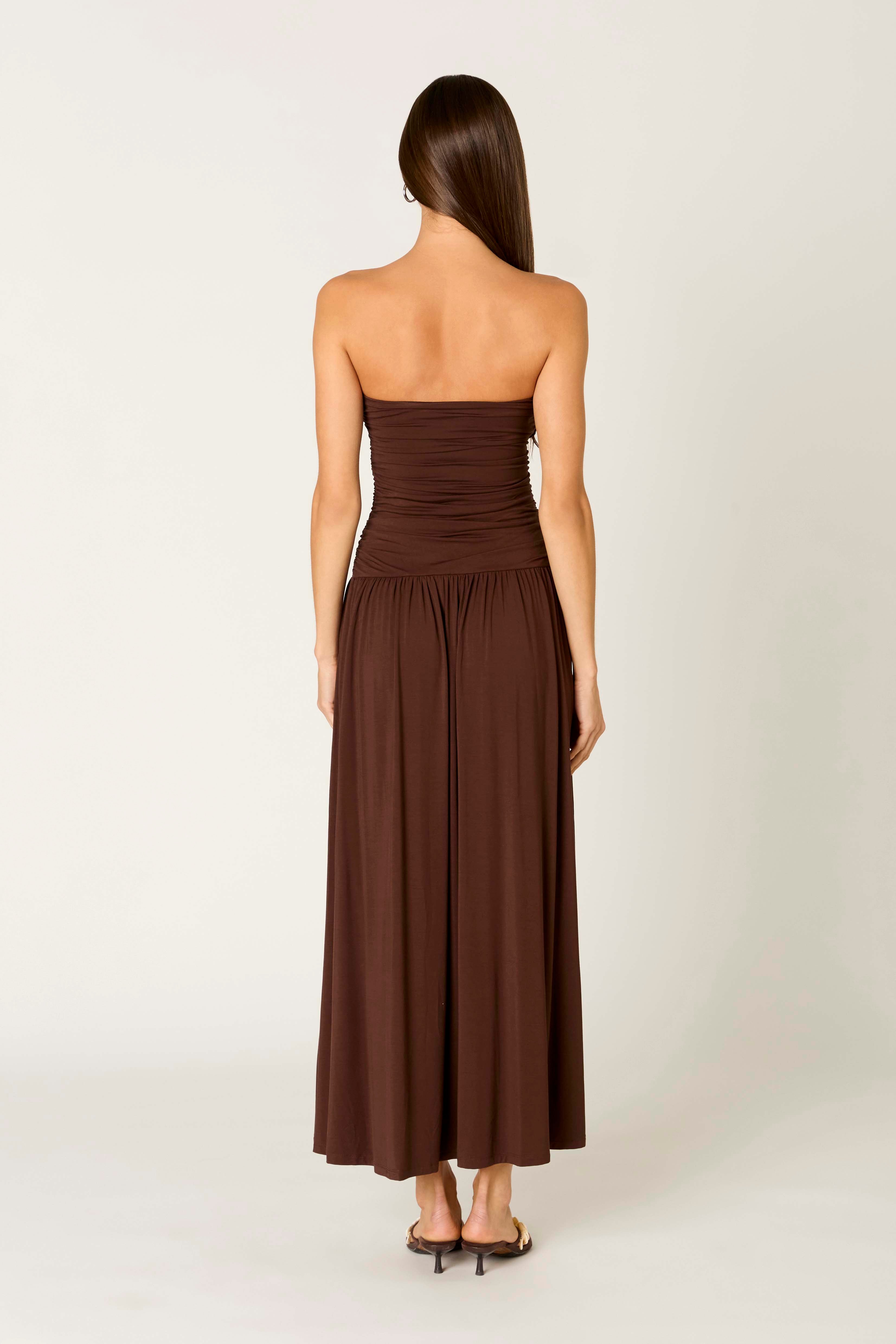 Viscose Santal Dress in java back view