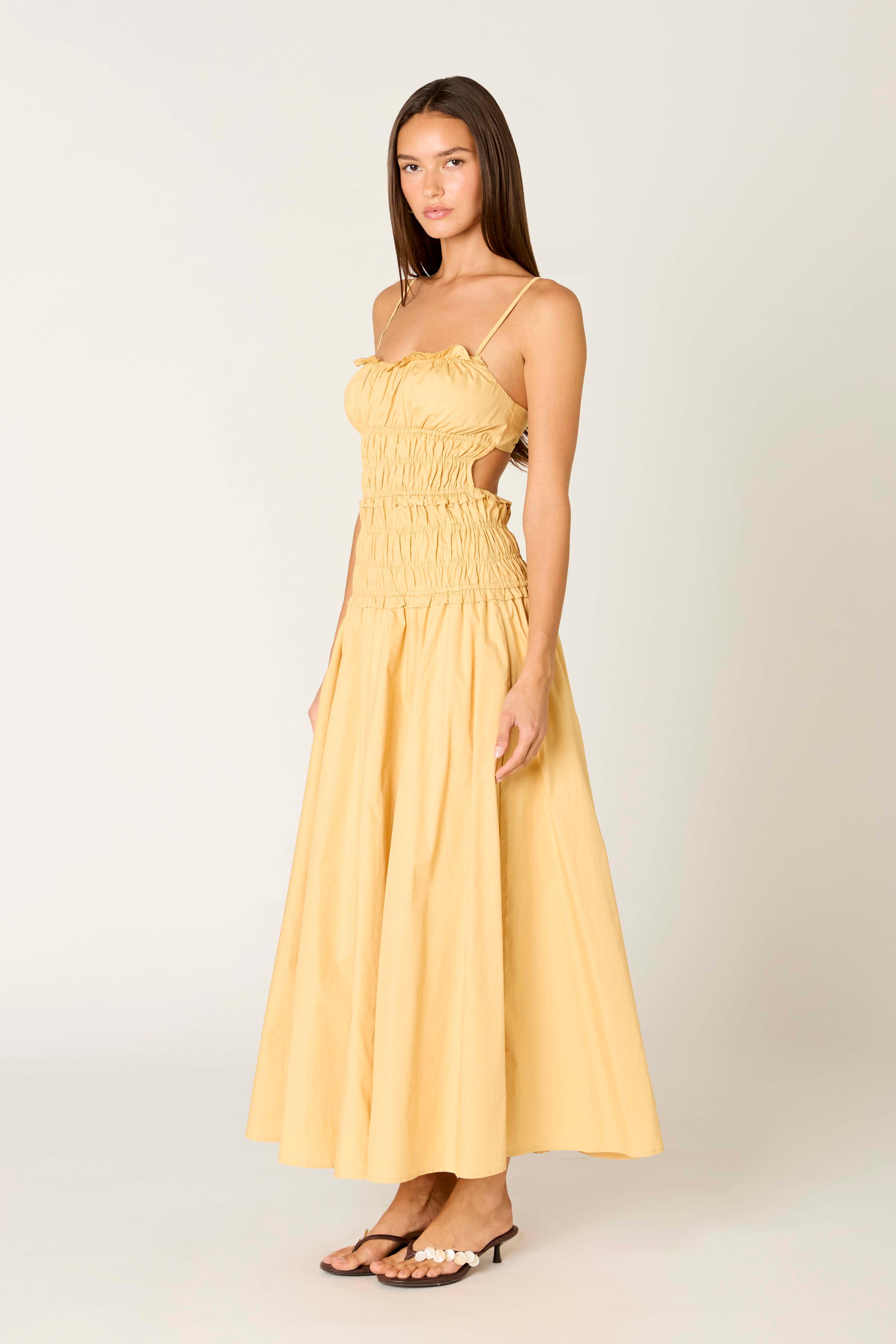 Dante Dress in maize side view