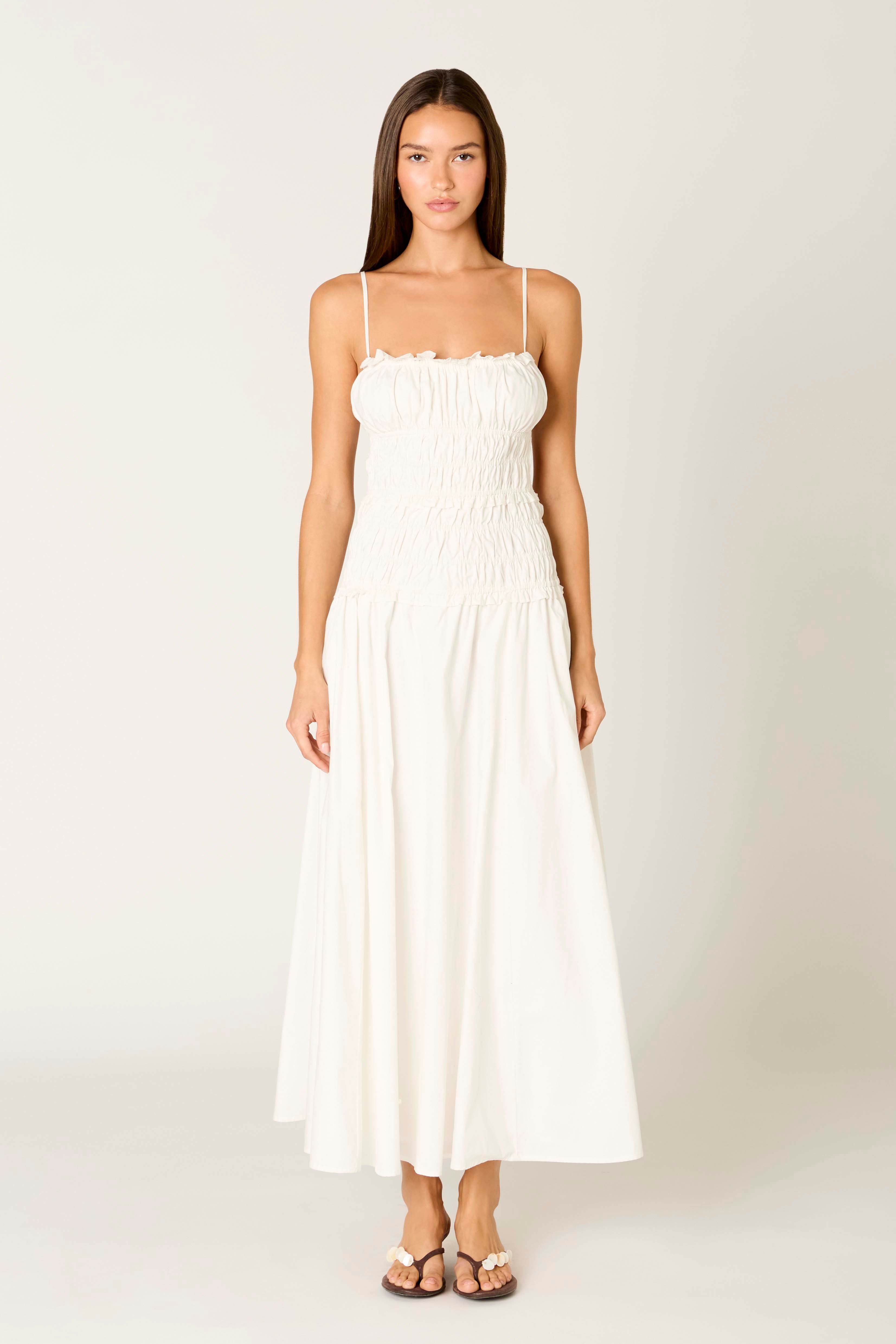 Dante Dress in white front view