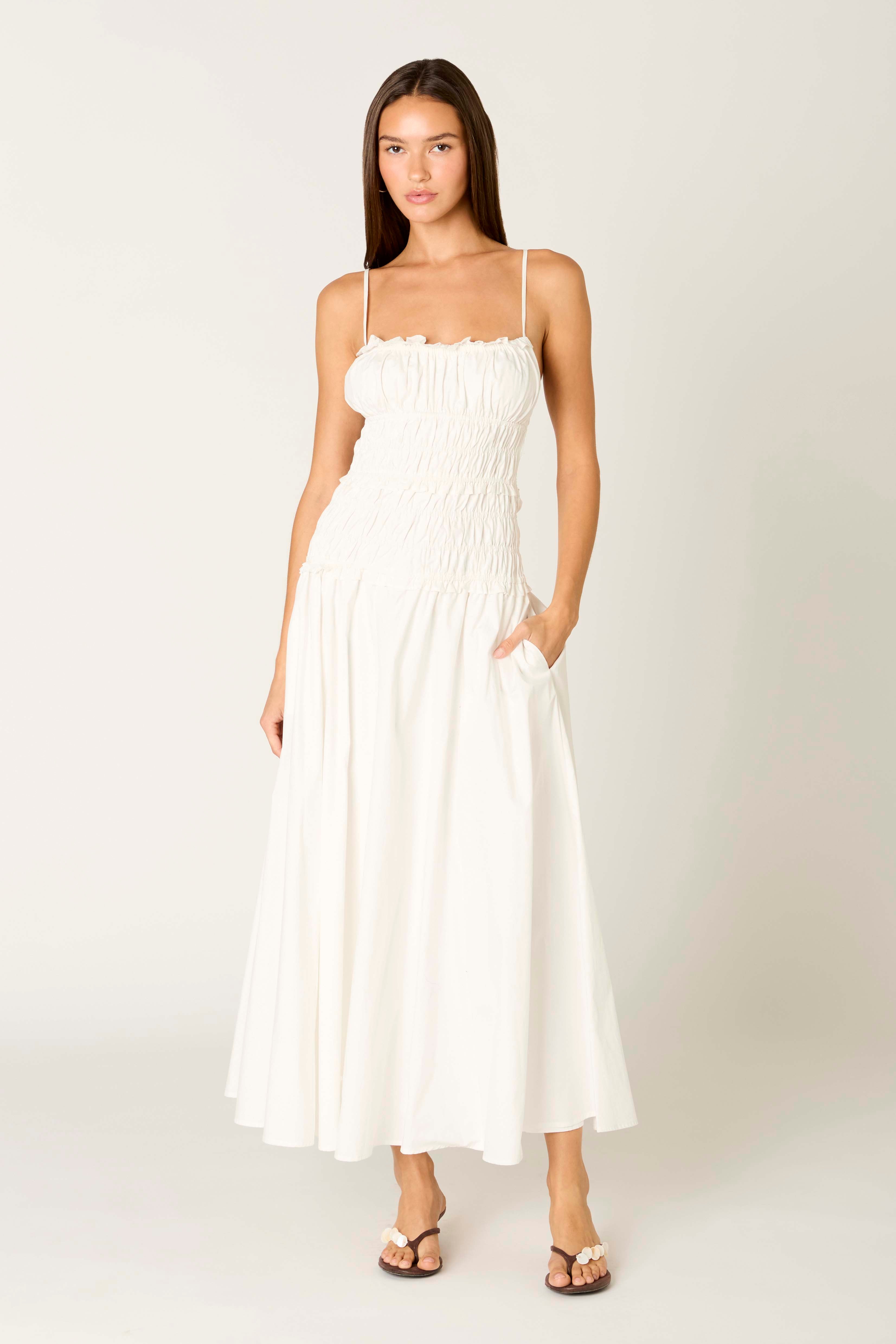 Dante Dress in white front view