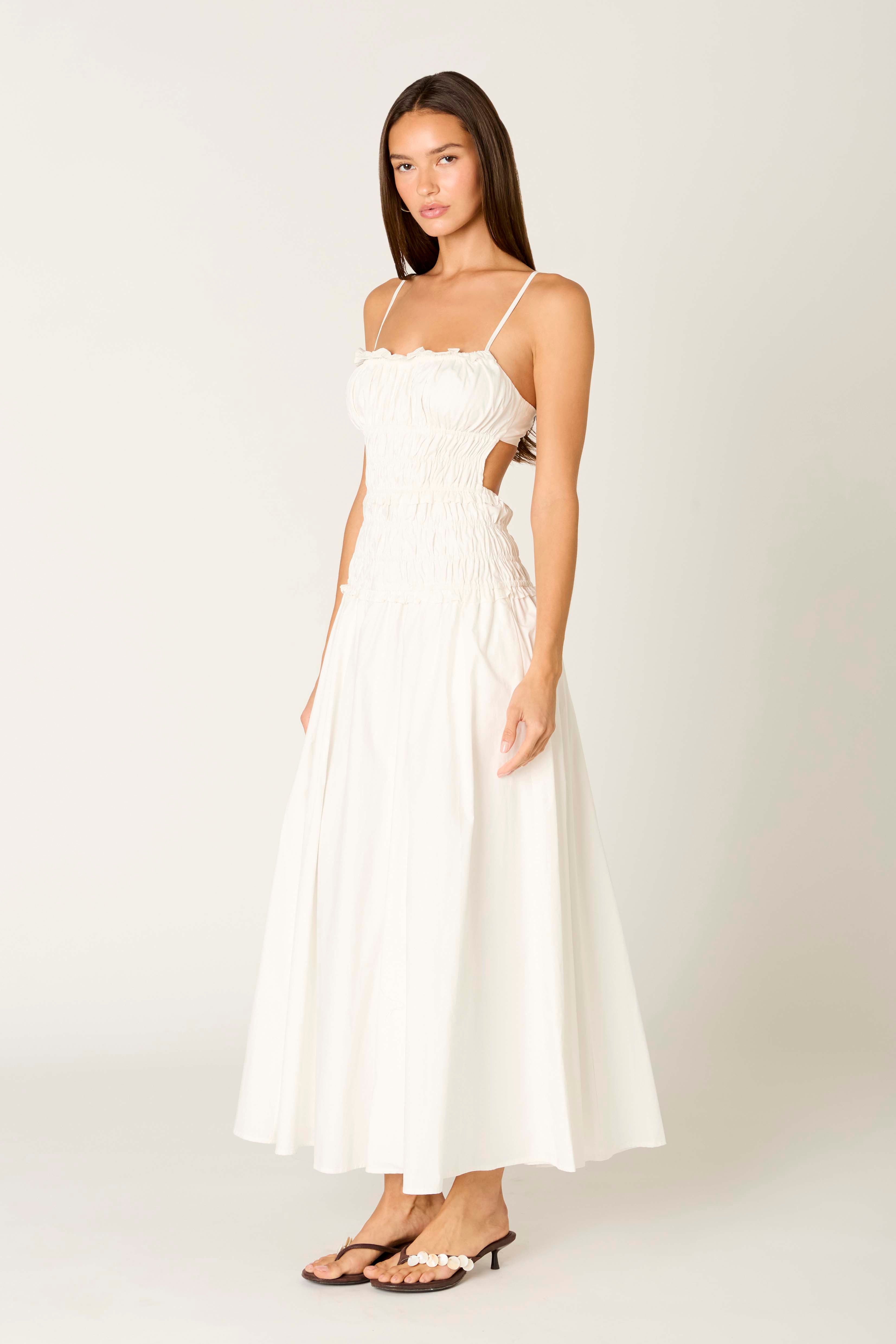 Dante Dress in white side view