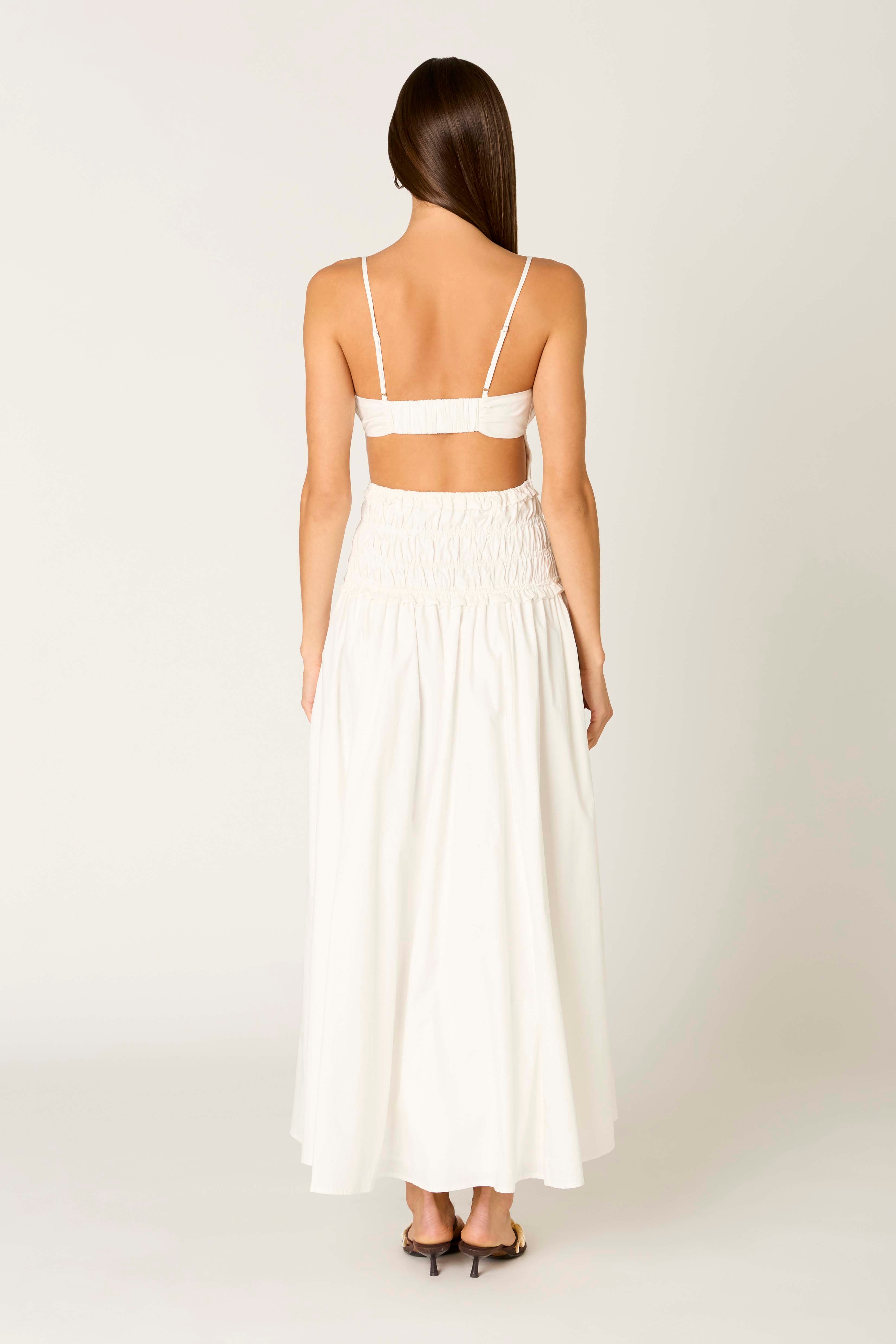 Dante Dress in white back view