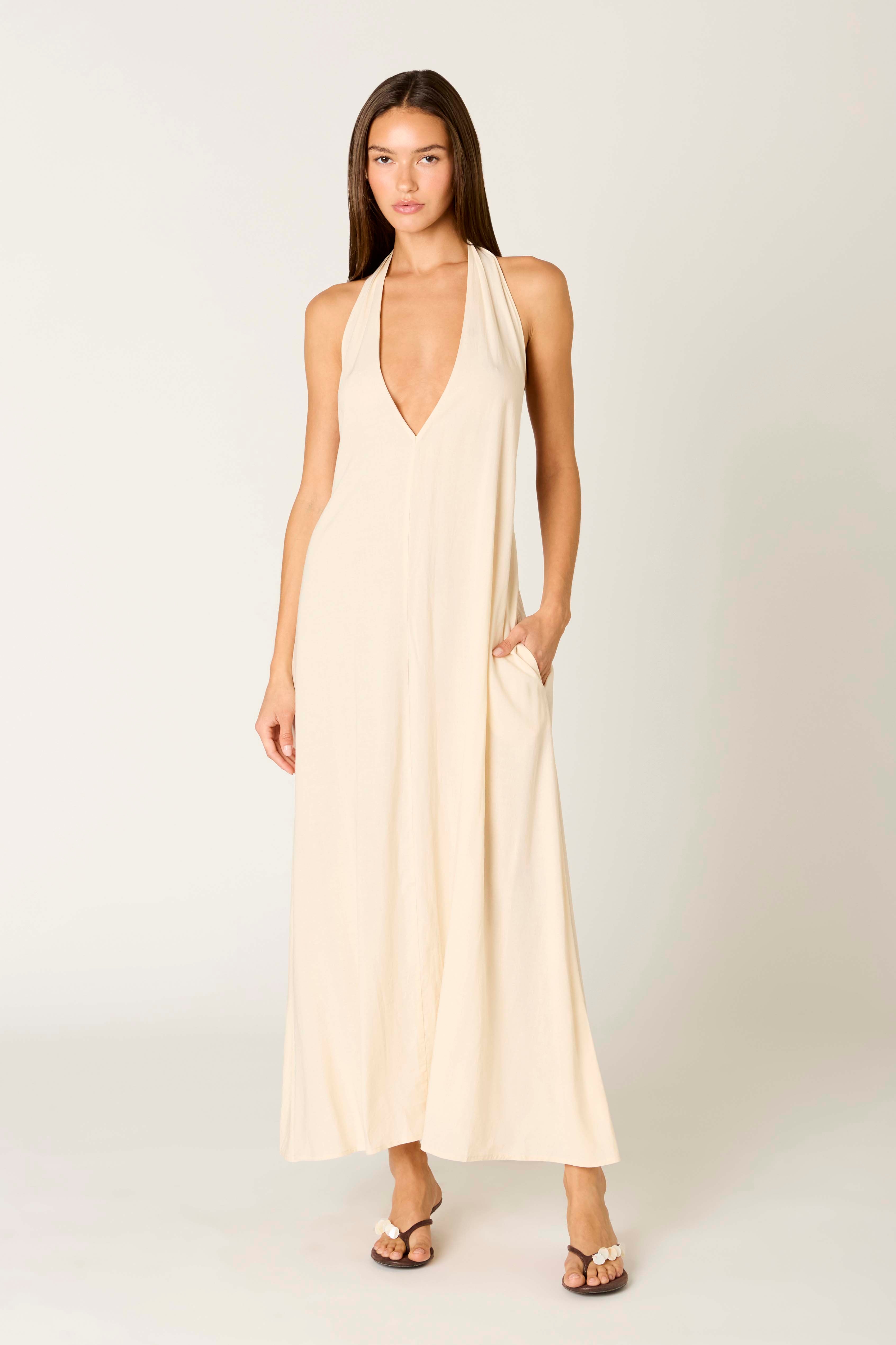 Gaetano Dress in natural front view