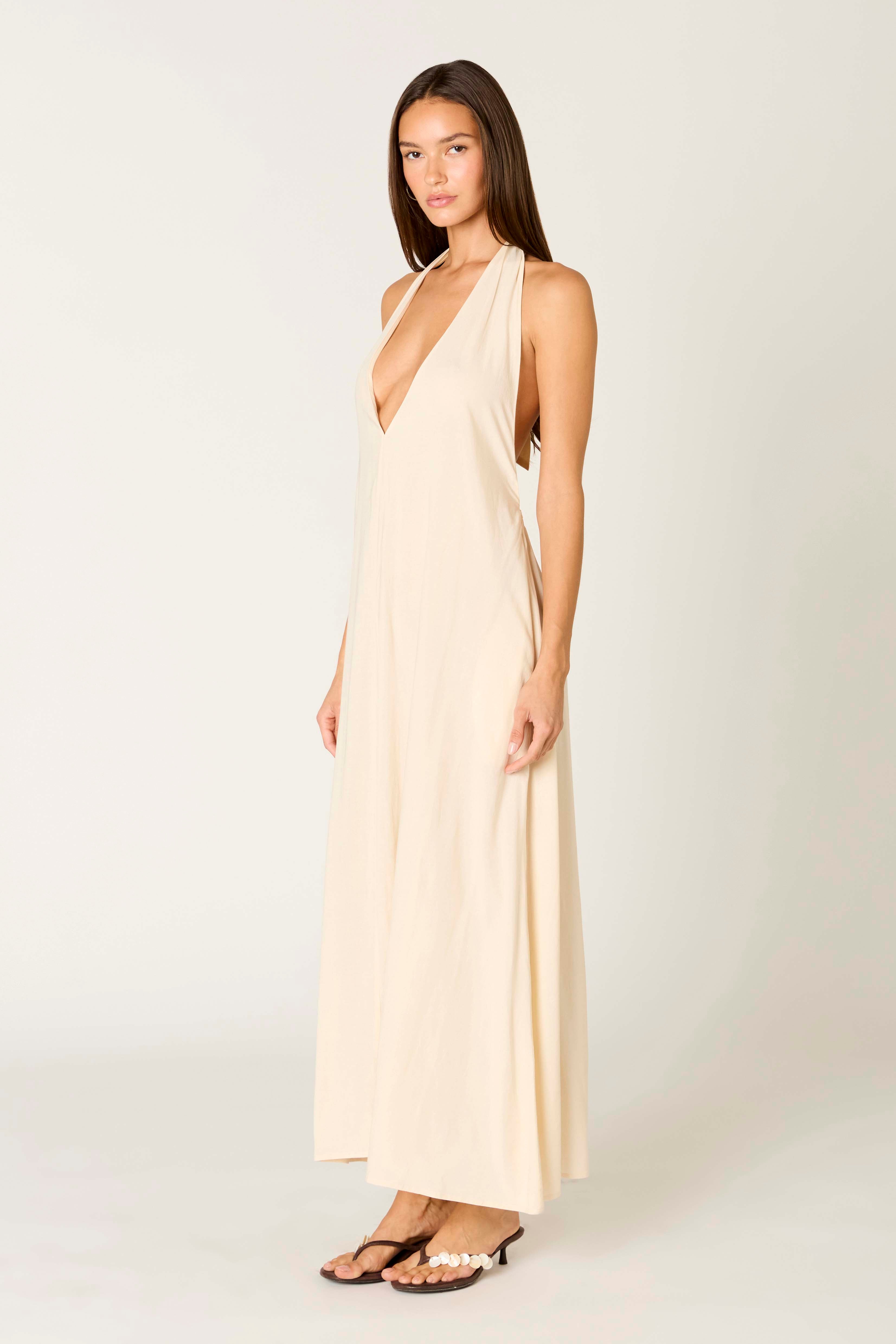 Gaetano Dress in natural side view