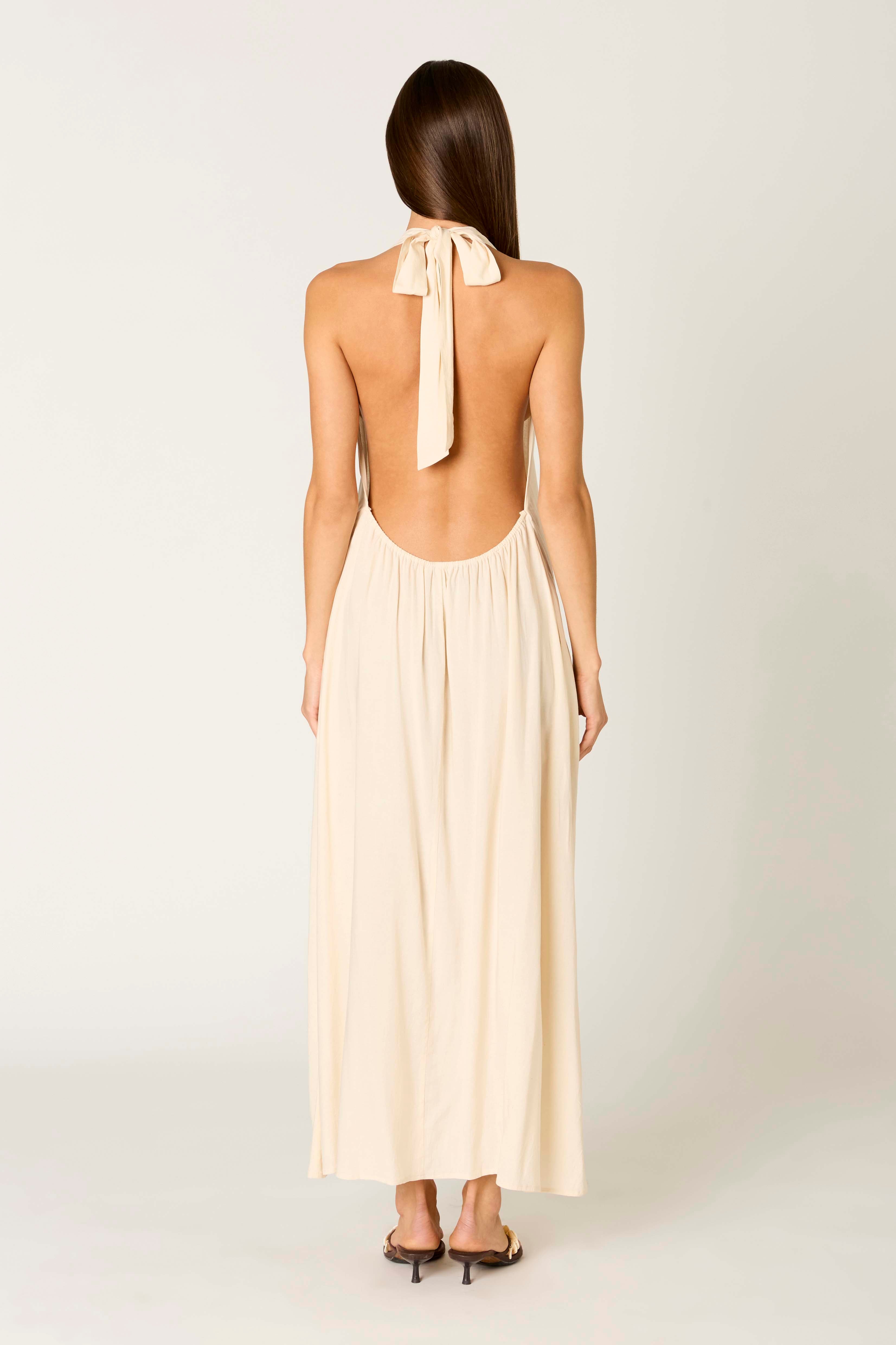 Gaetano Dress in natural back view