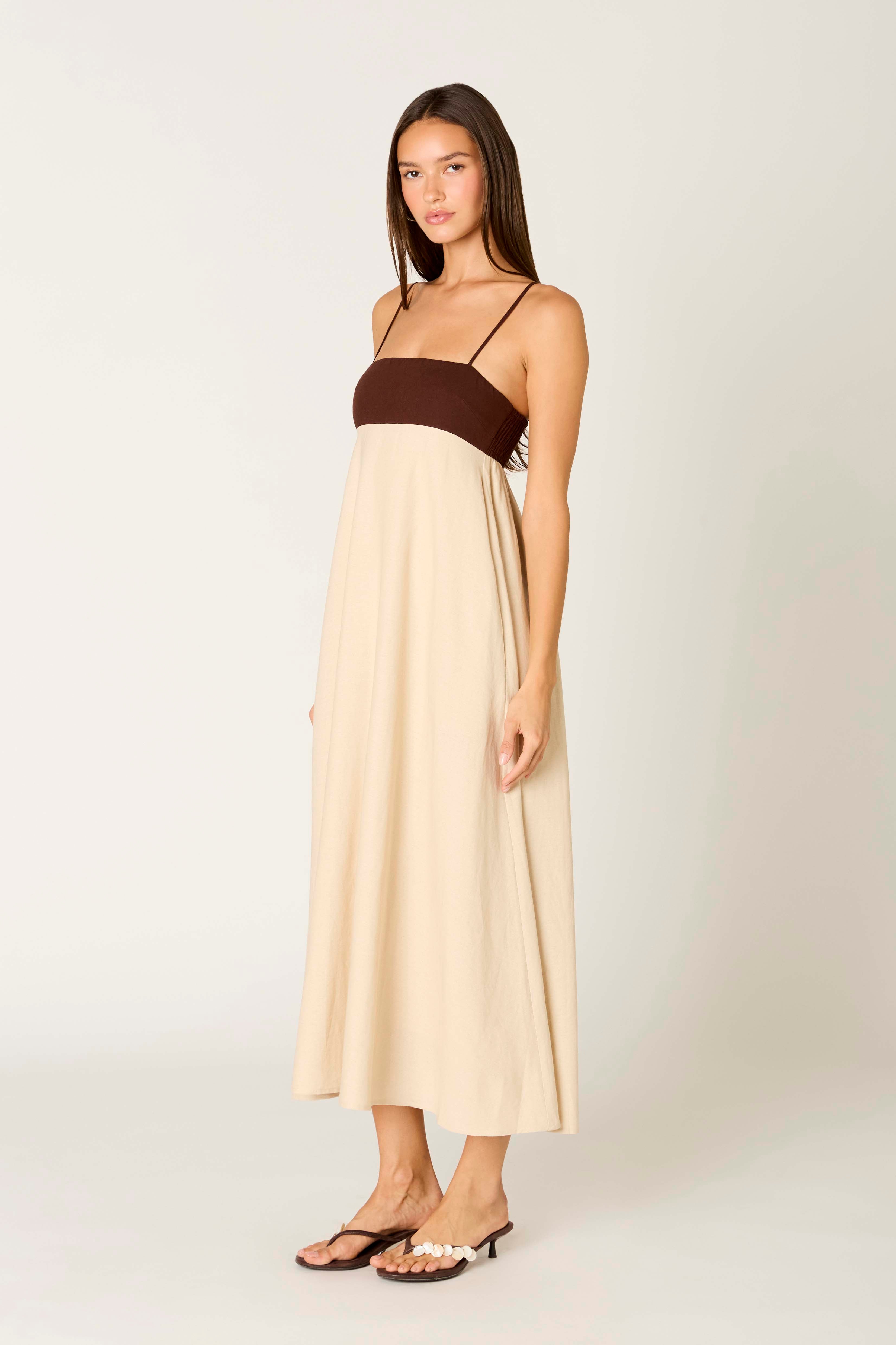 Clove Dress in coffee side view
