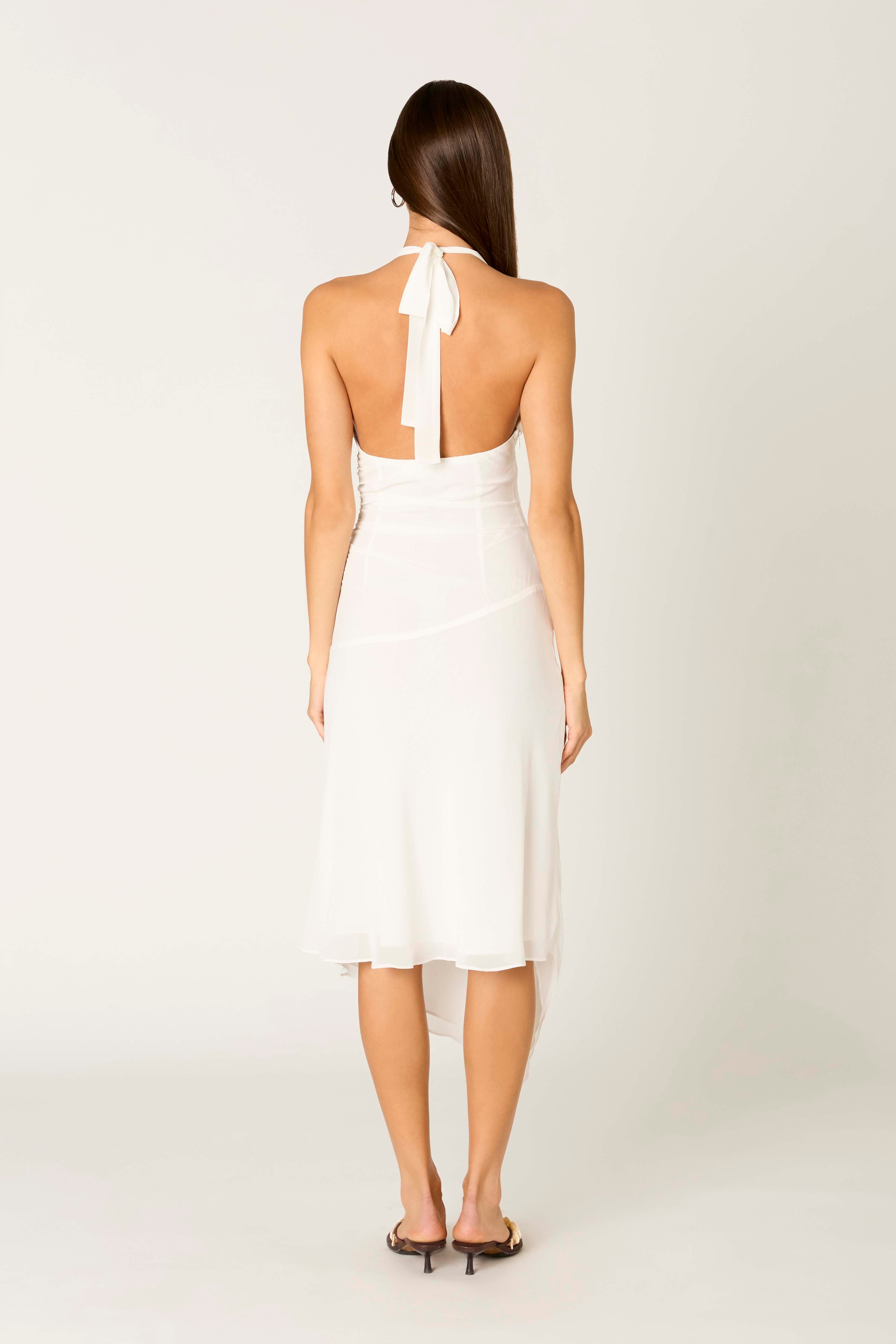 Salvatore Dress in white back view