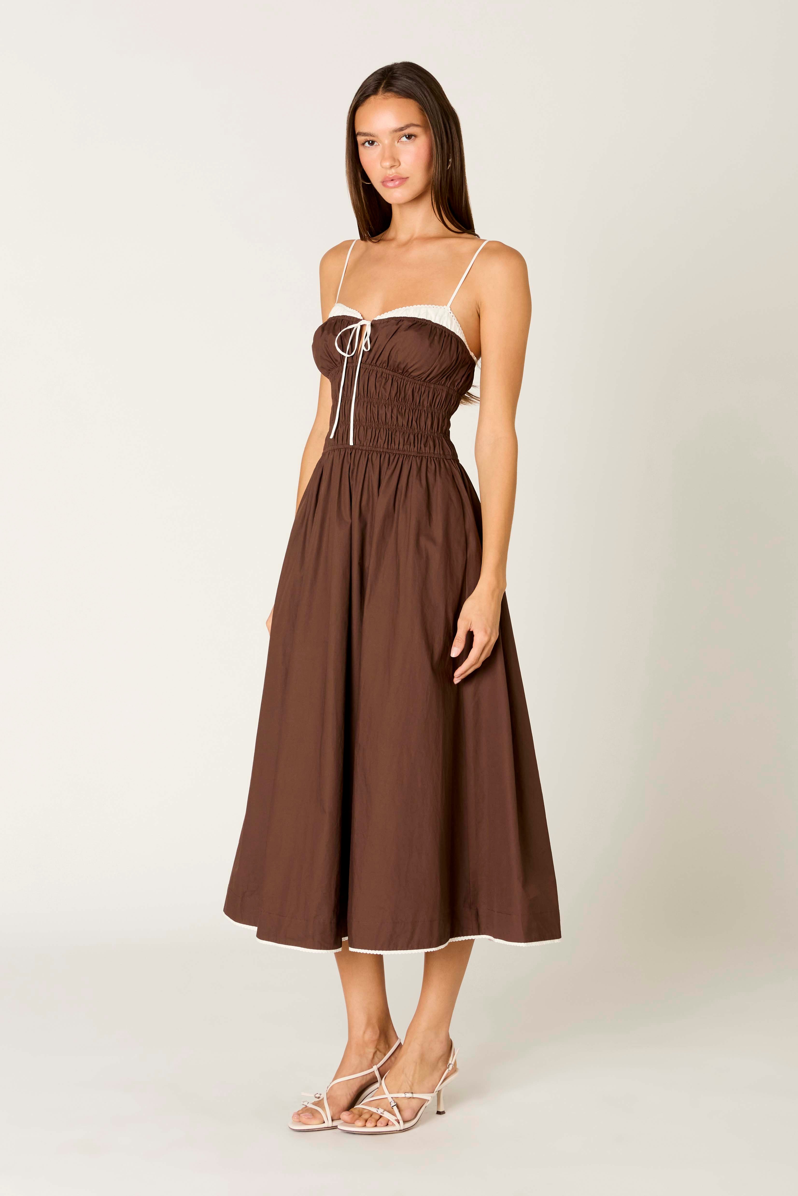 Thomas Dress in coffee side view