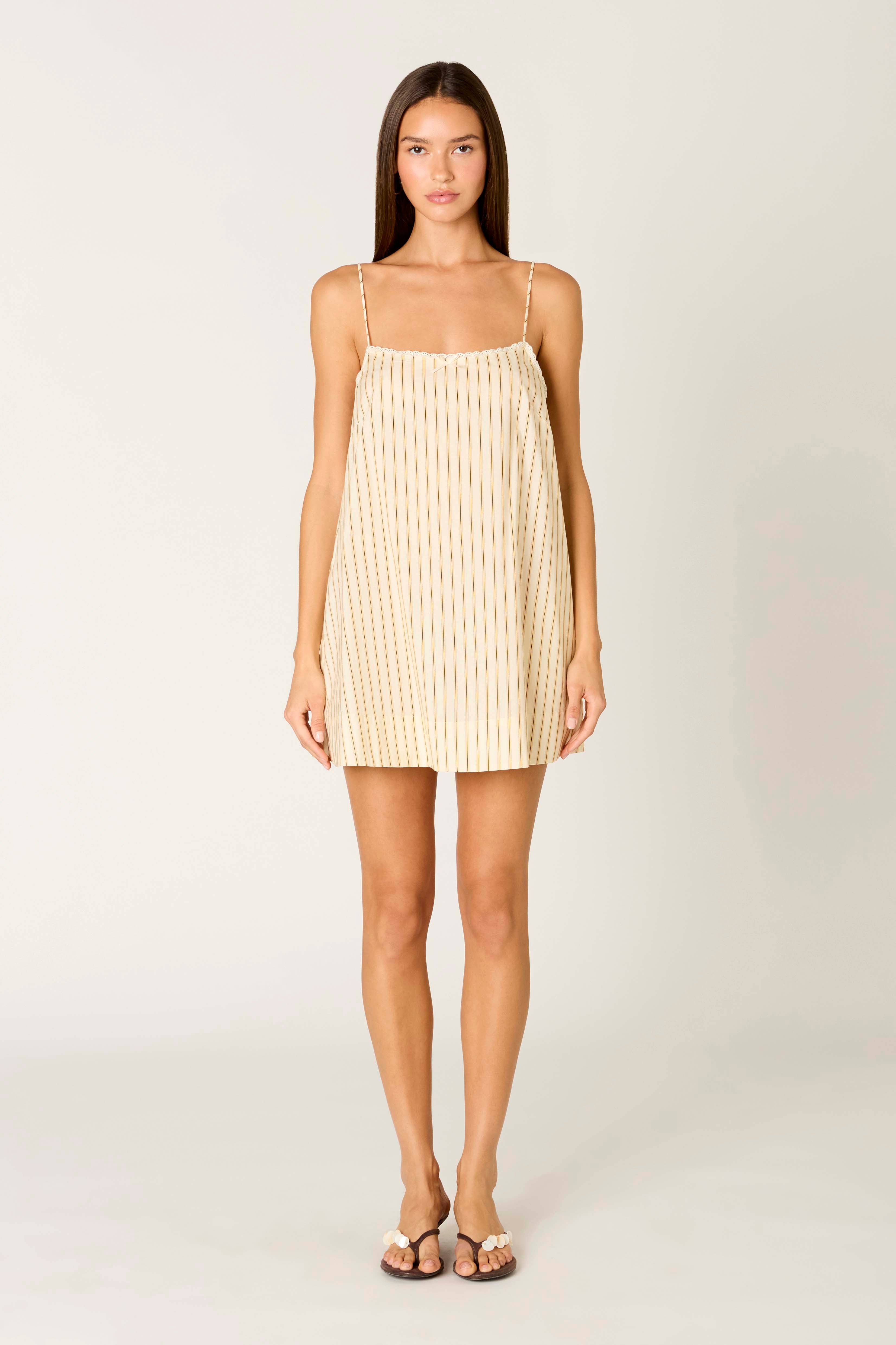 Vera Dress in vanilla front view