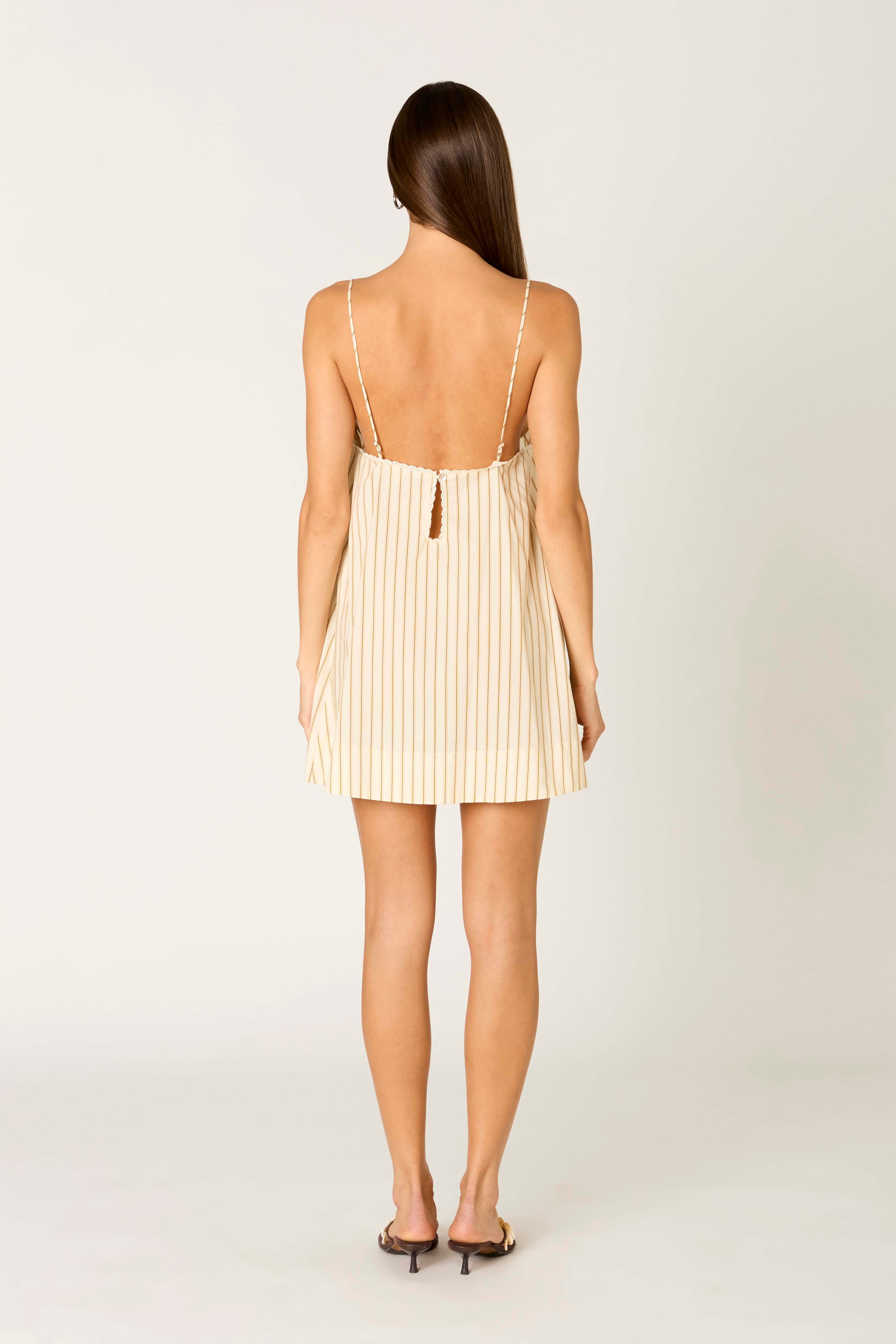 Vera Dress in vanilla back view