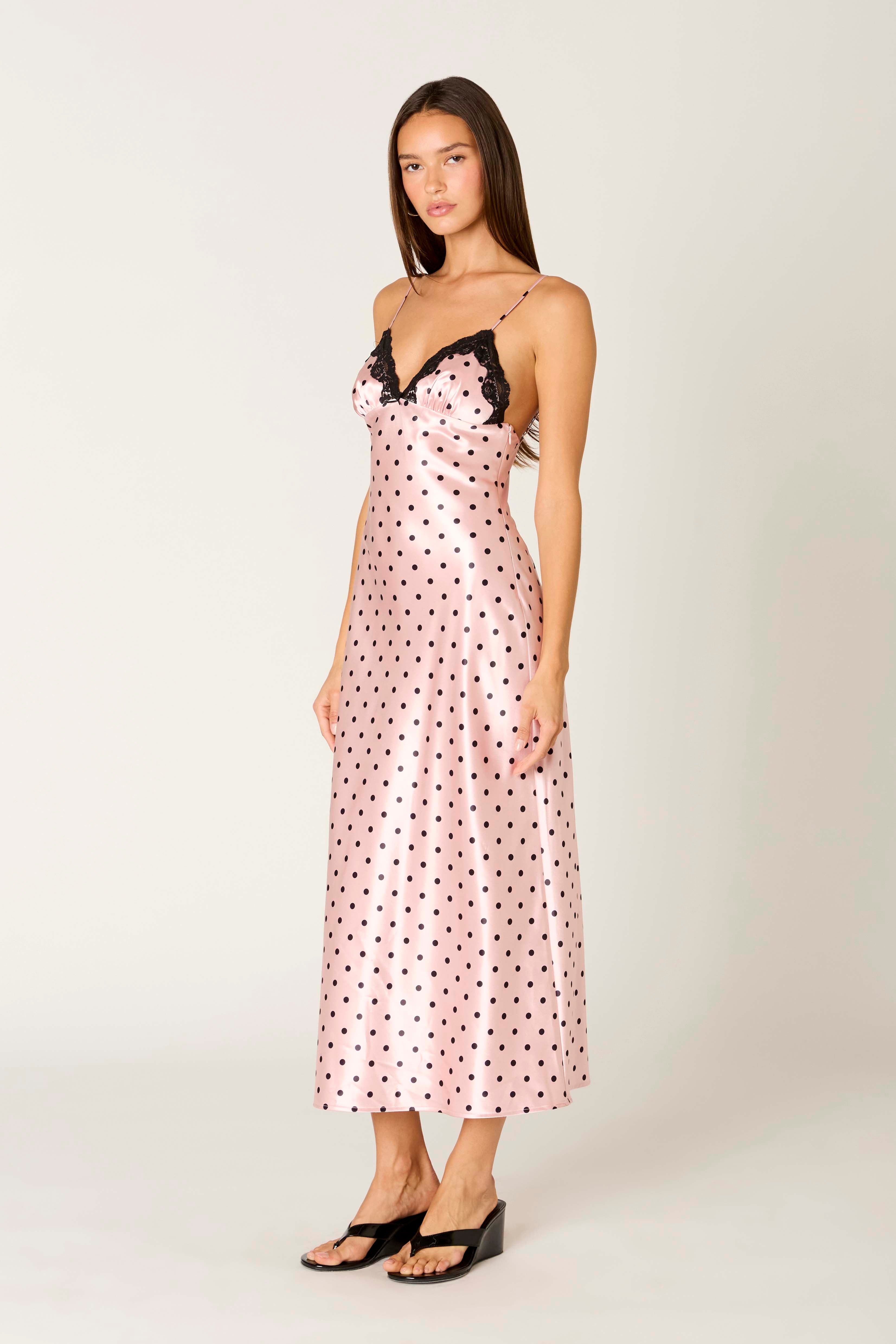  Jasmine Dress in blush pink side view