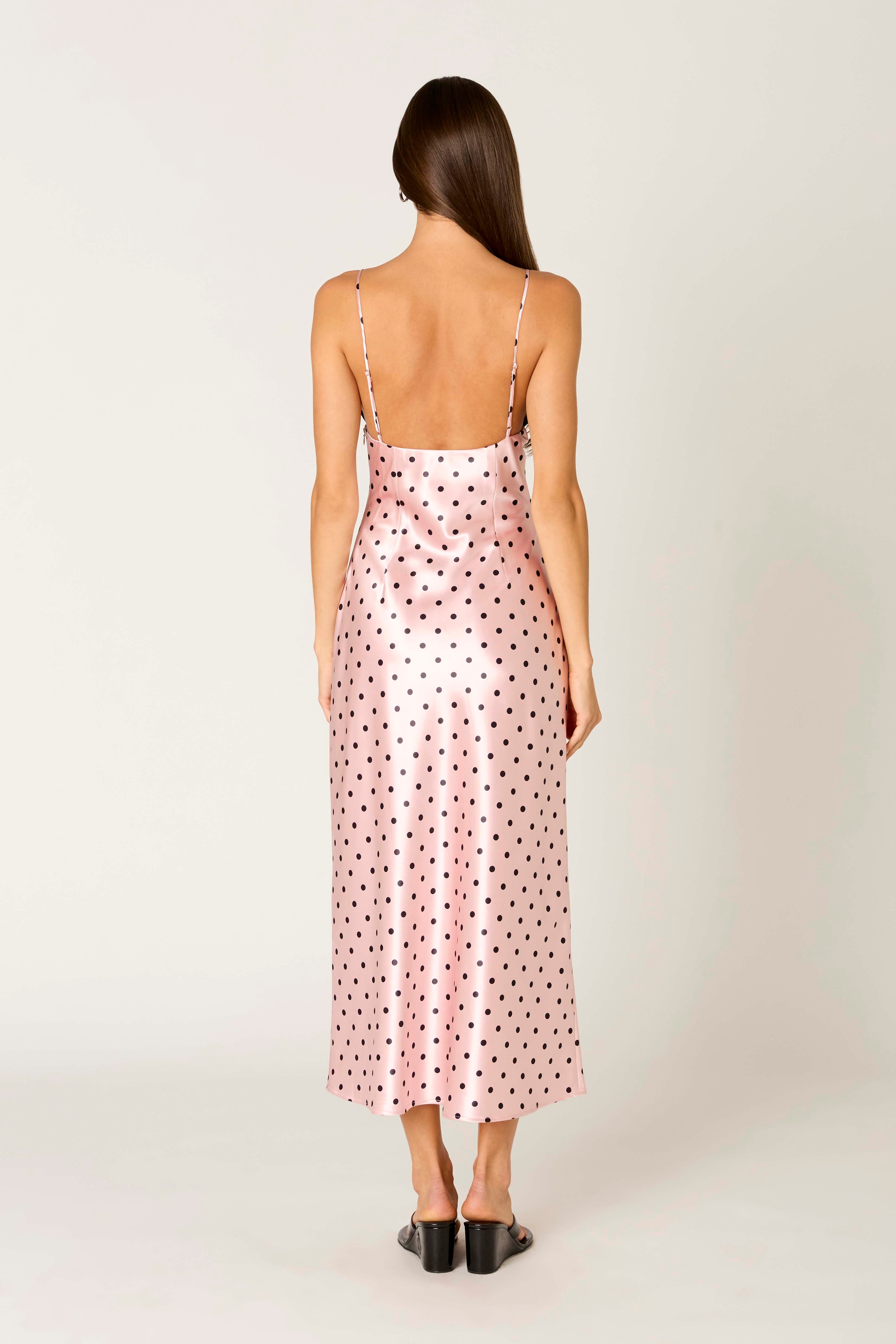  Jasmine Dress in blush pink back view