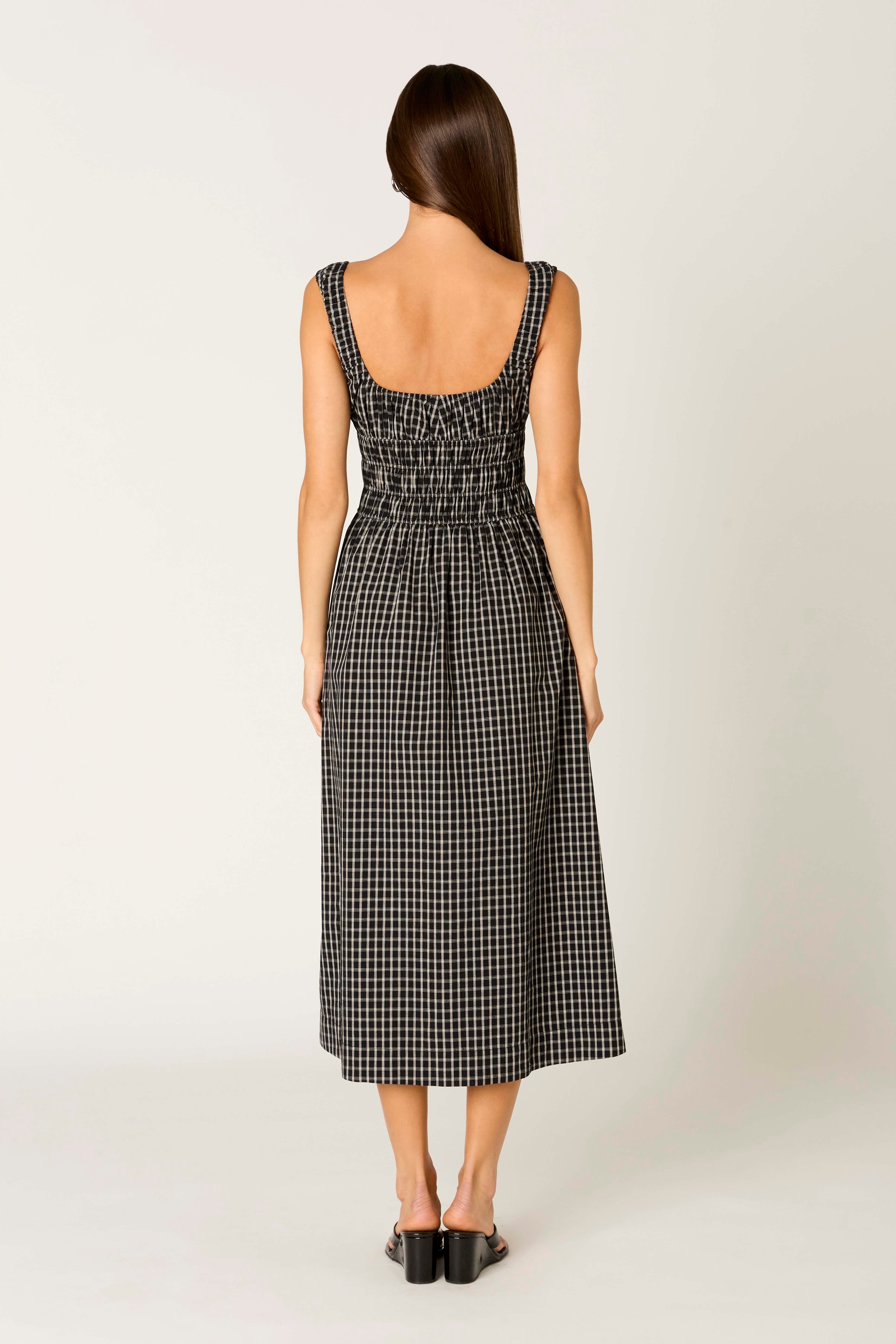 Salt Midi Dress in black back view