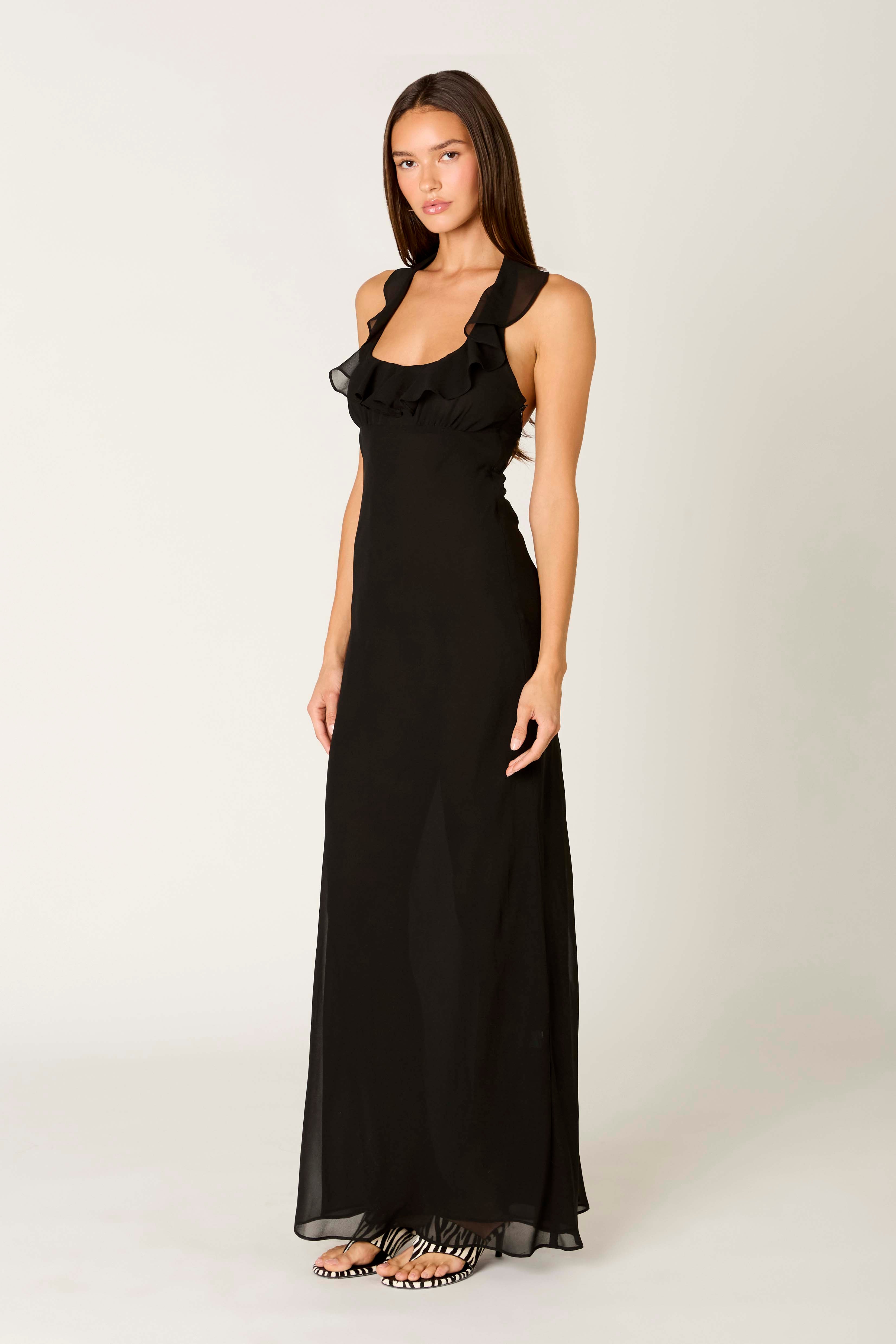 Verbena Dress in black side view