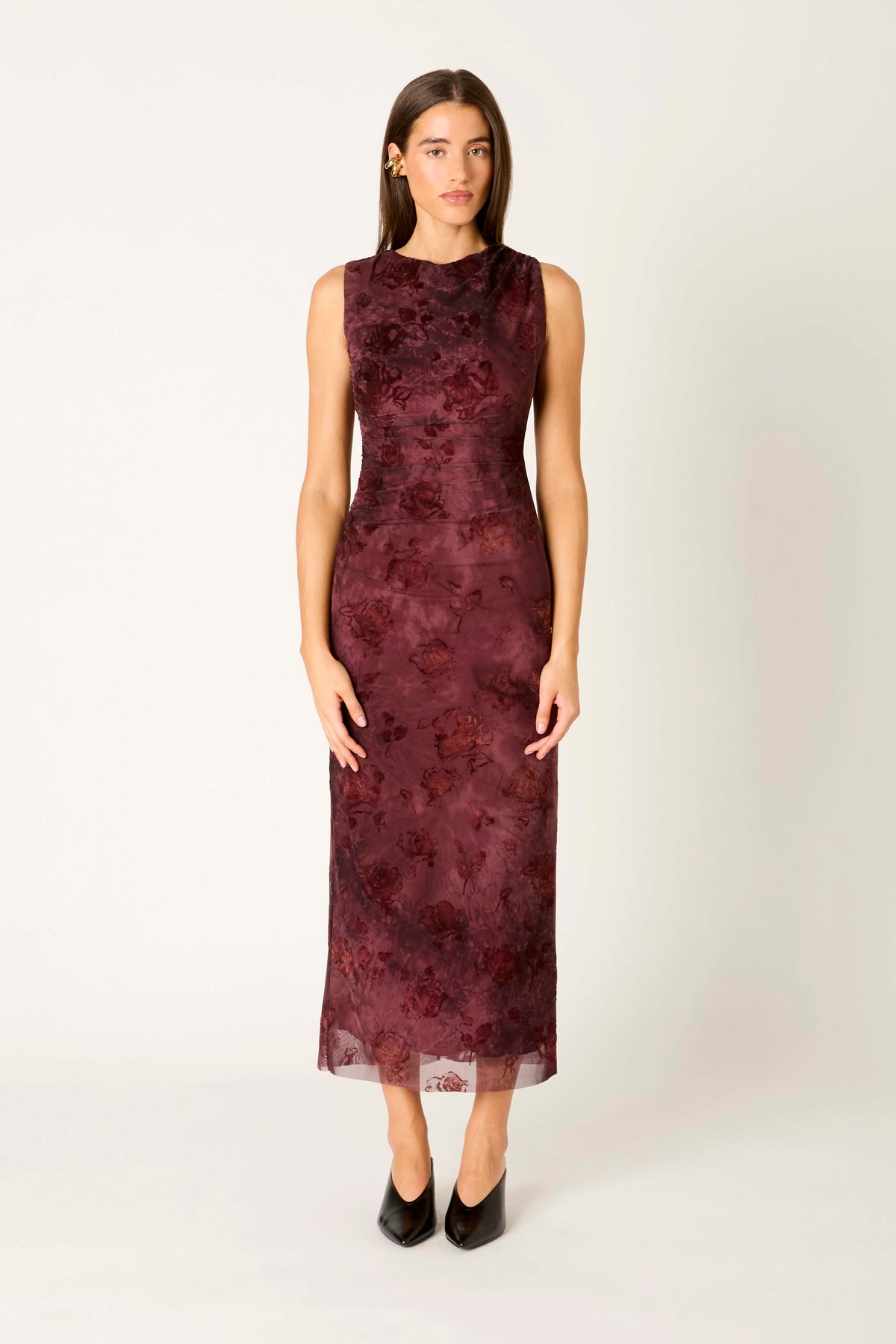 Reese Dress in berry front view