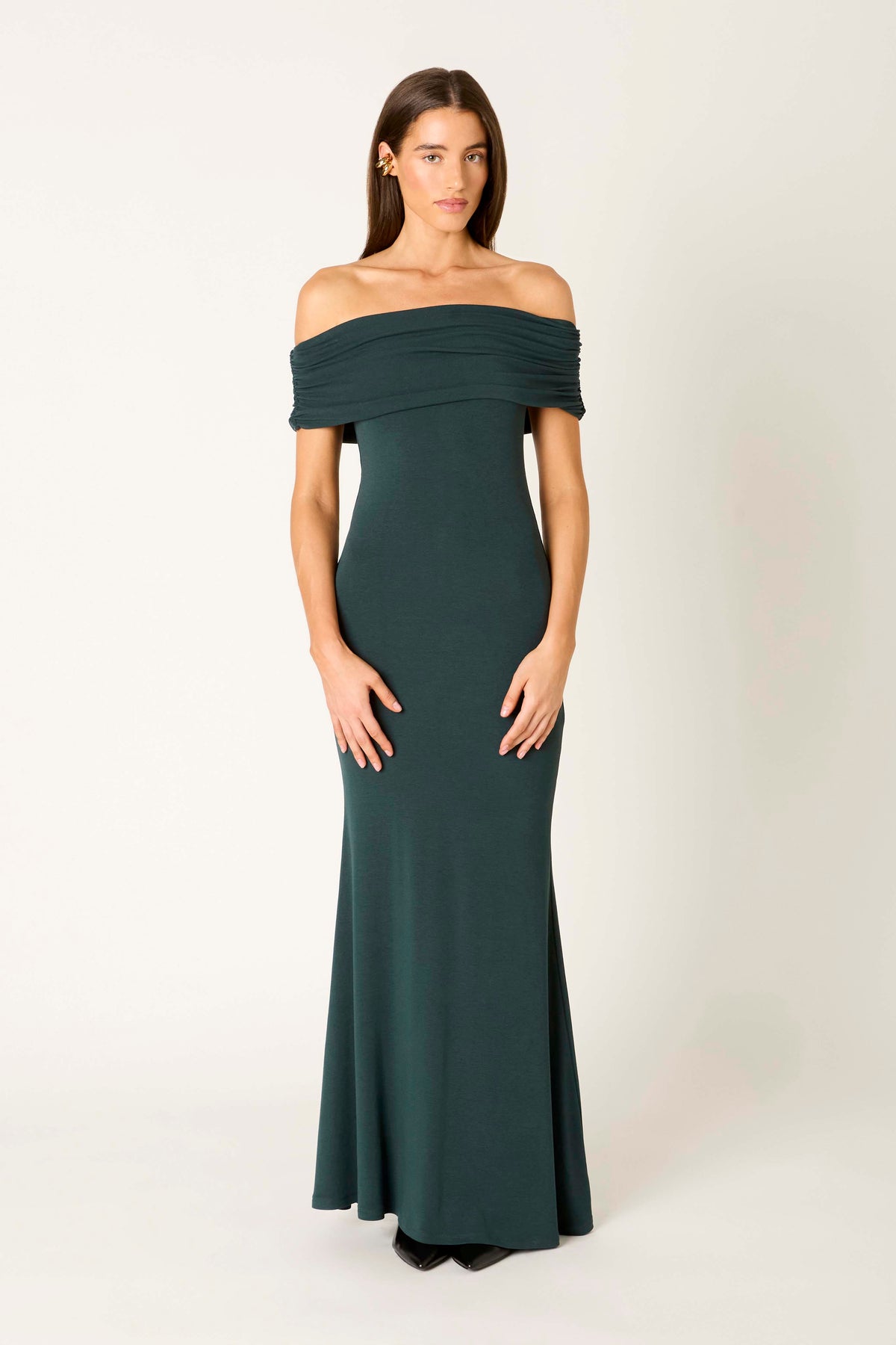 Arden Dress in hunter front view