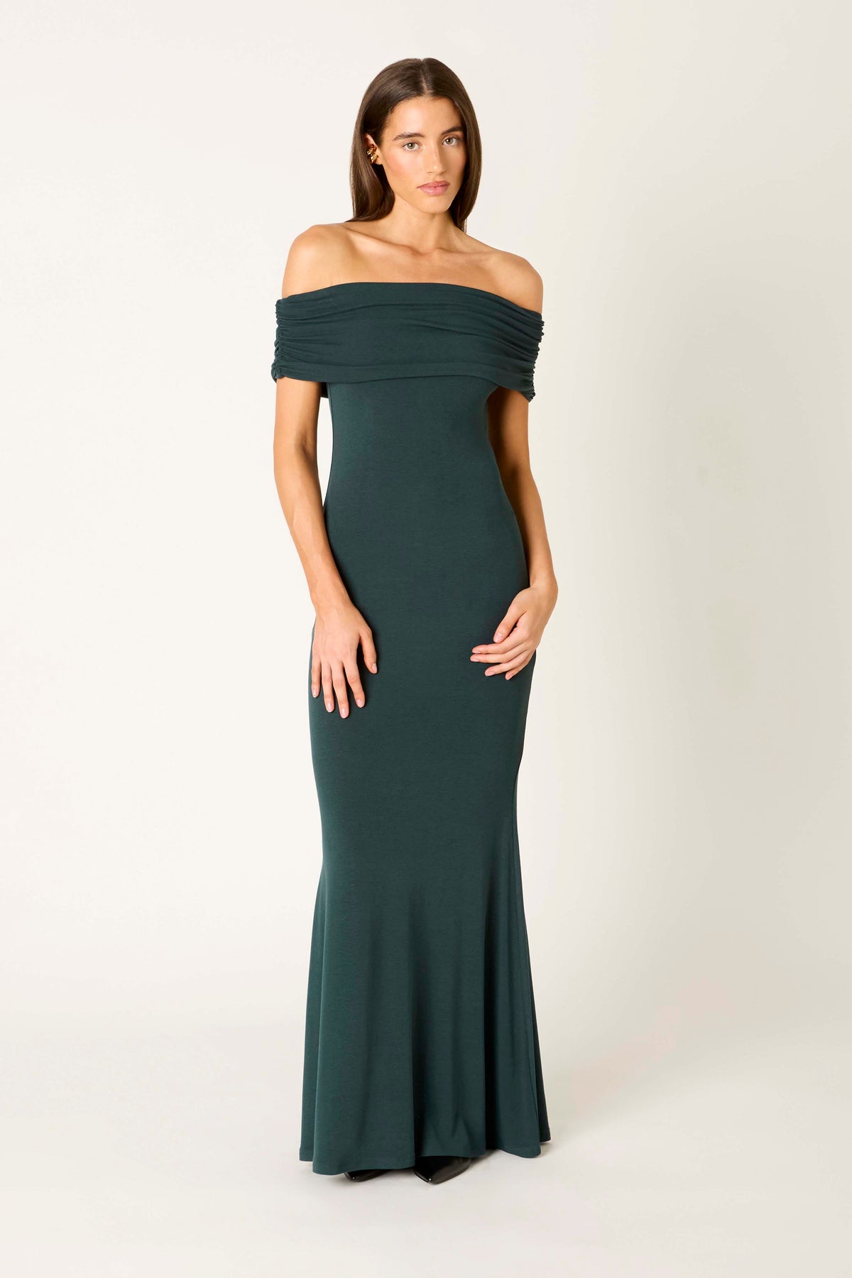 Arden Dress in hunter front view