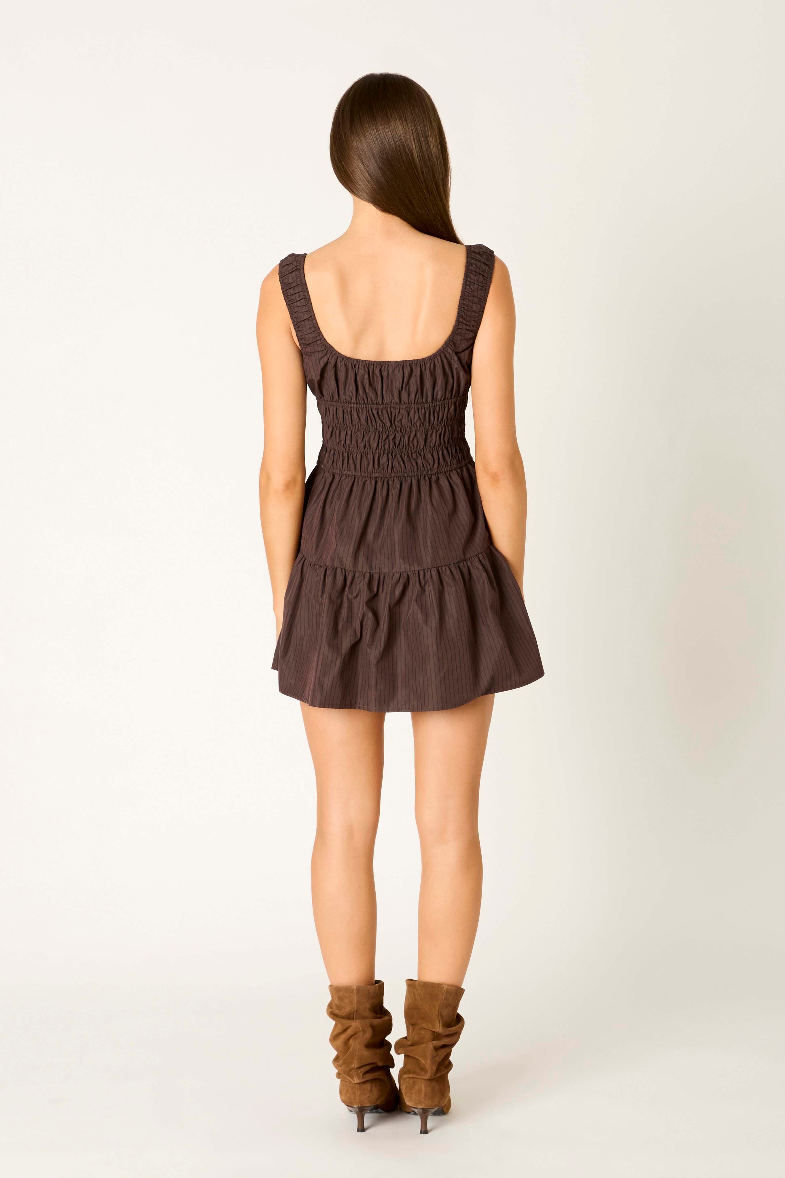 Salt Dress in brown back view