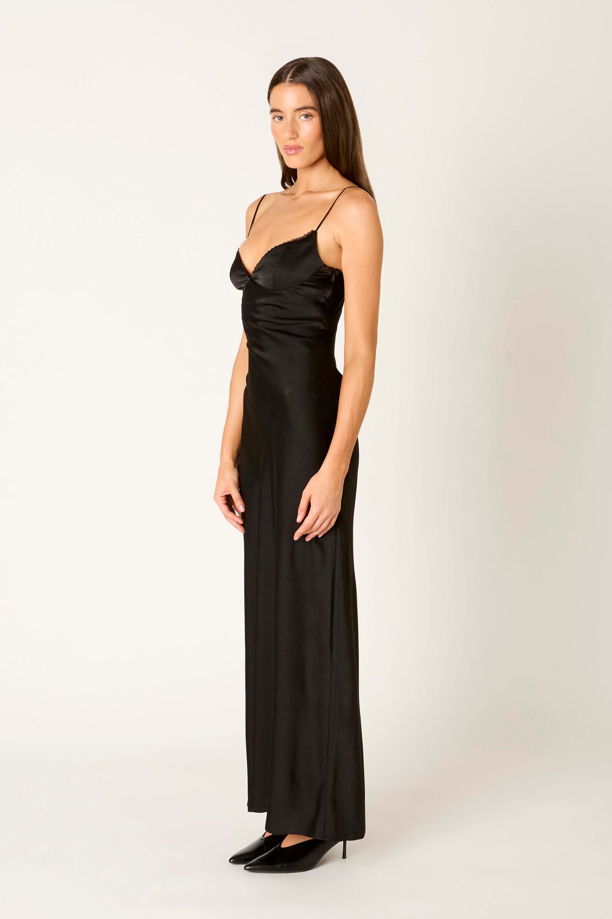 Nightingale Dress in black side view