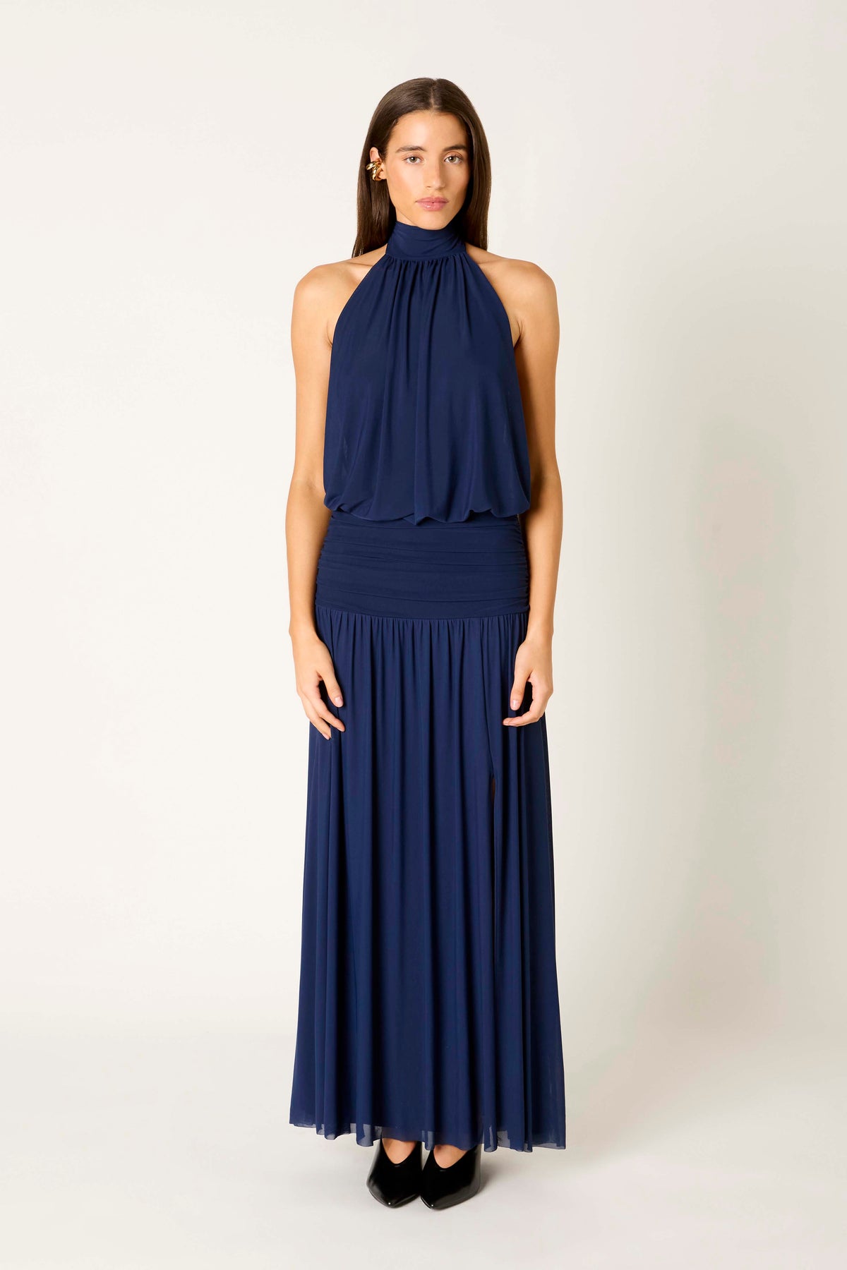Rose Dress in midnight front view