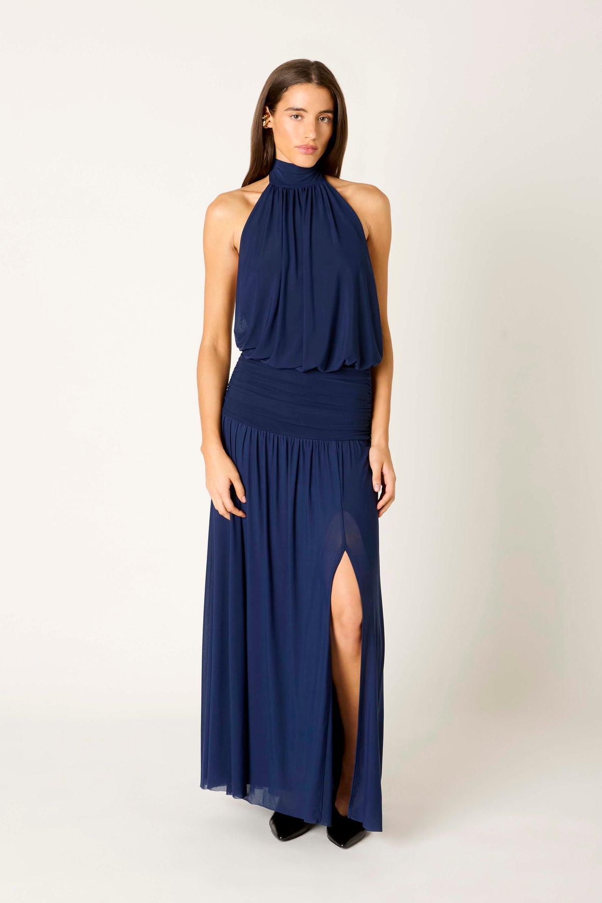 Rose Dress in midnight front view