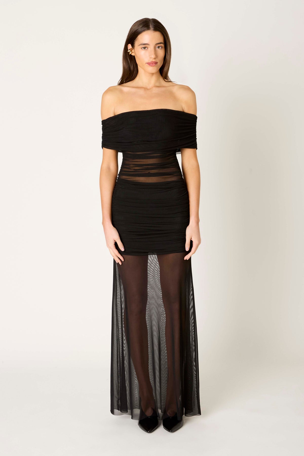 Willow Dress in black front view