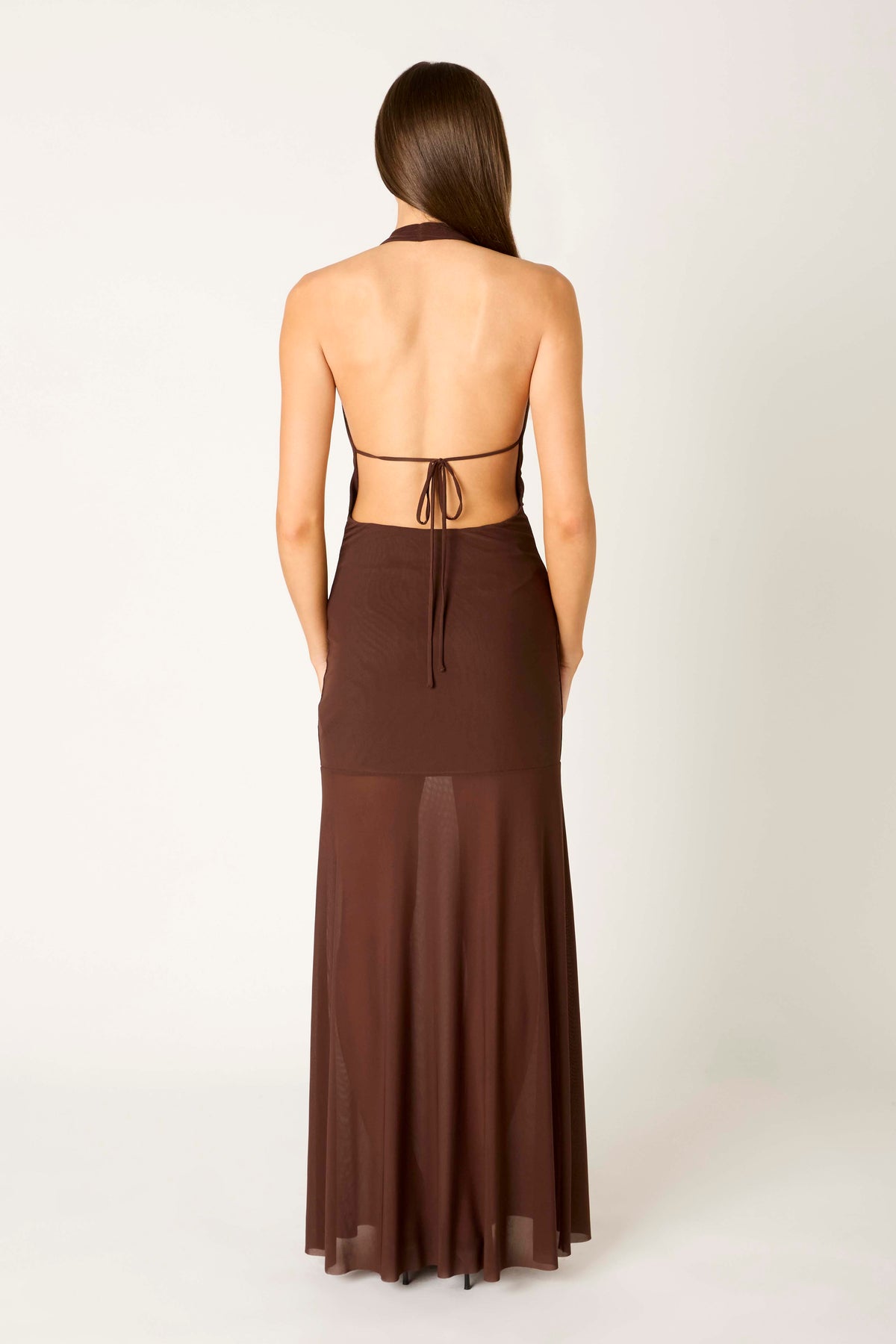 Gild Dress in chocolate back view