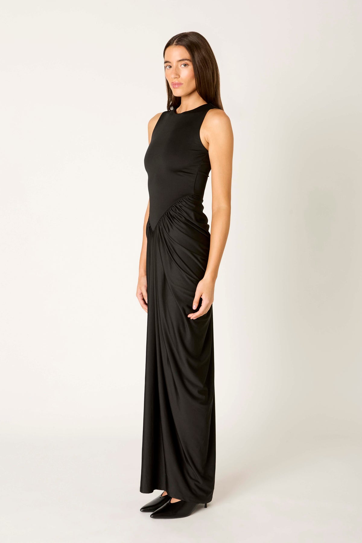 Moors Dress in black side view