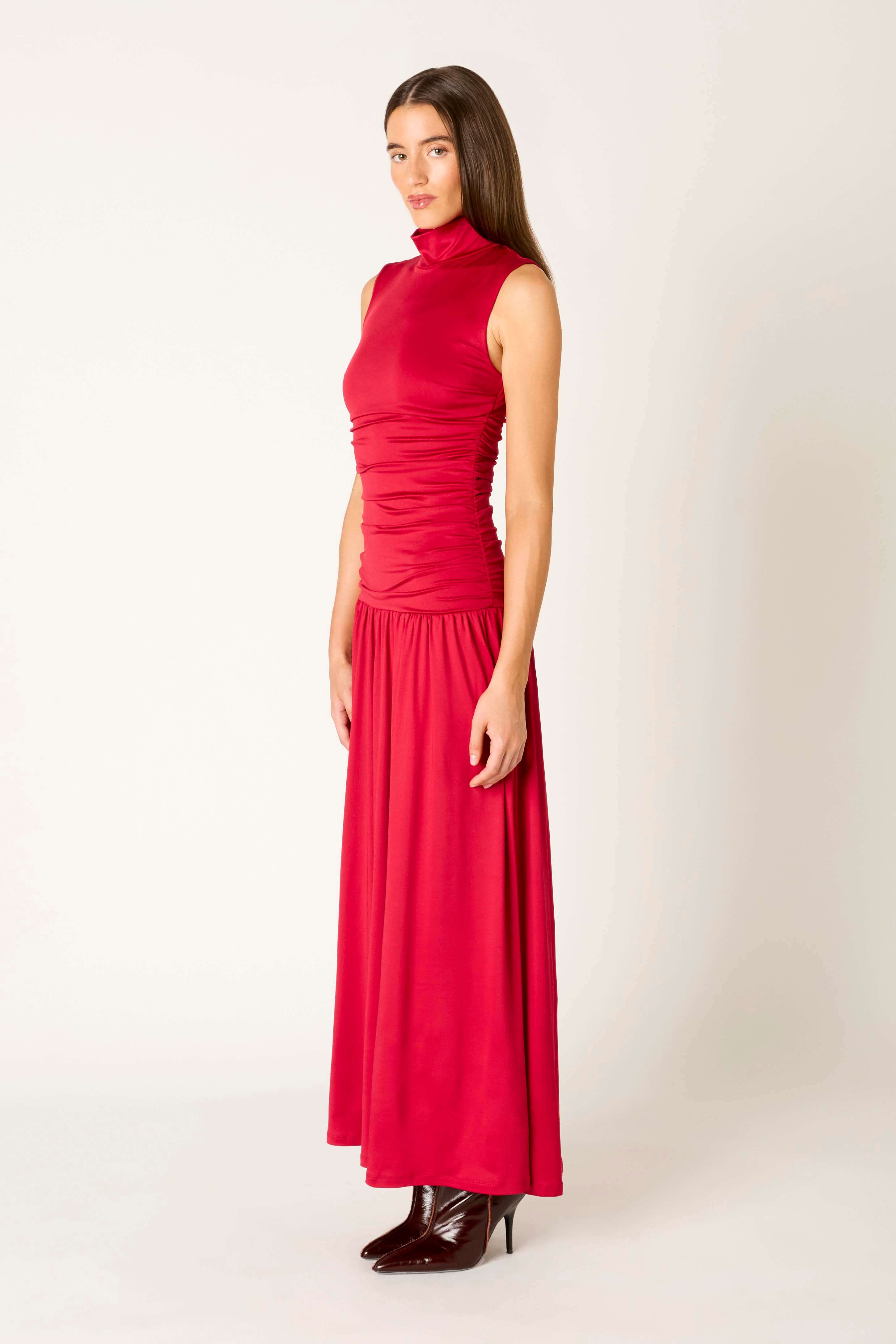 Lark Dress in brick side view
