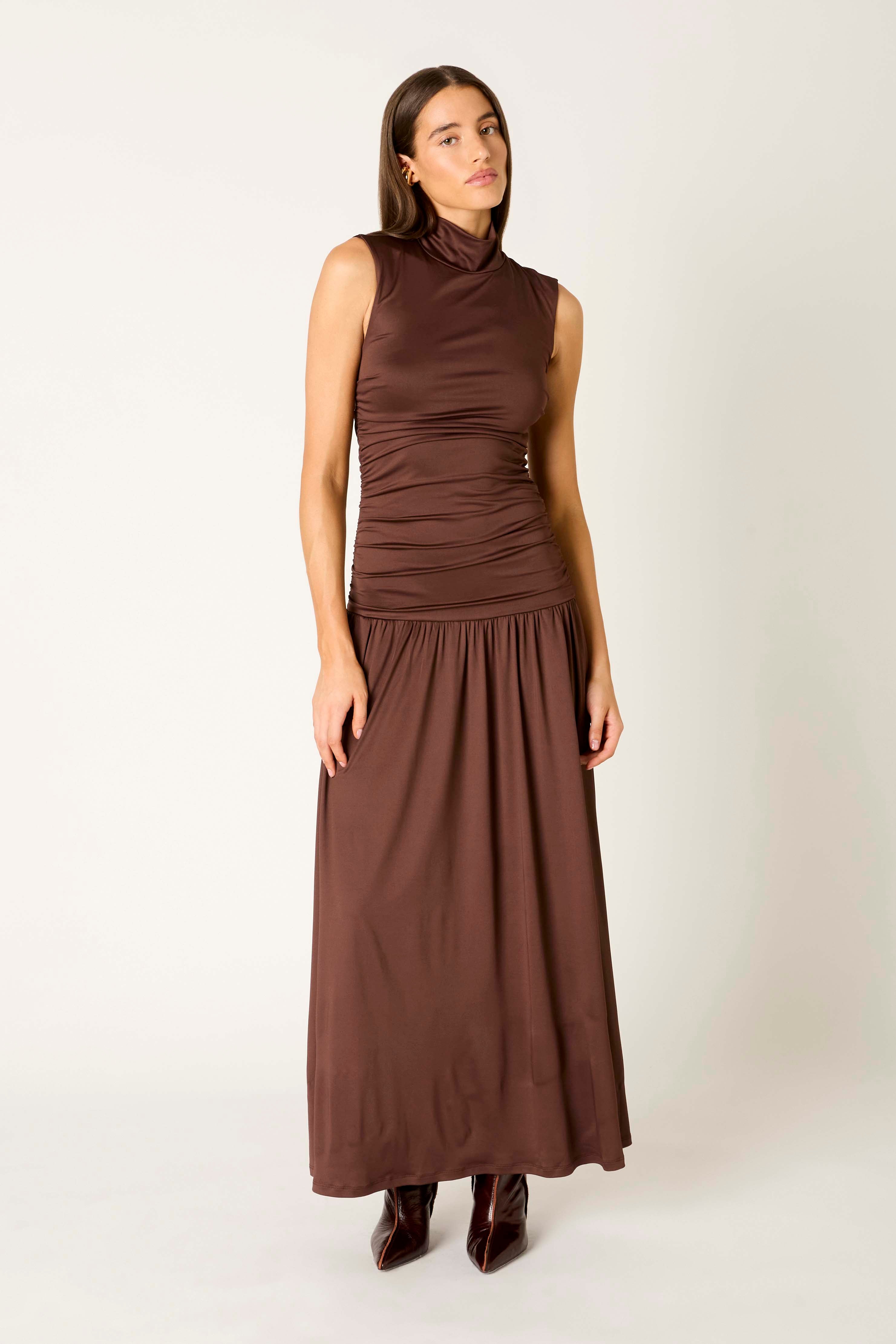 Lark Dress in nutshell front view