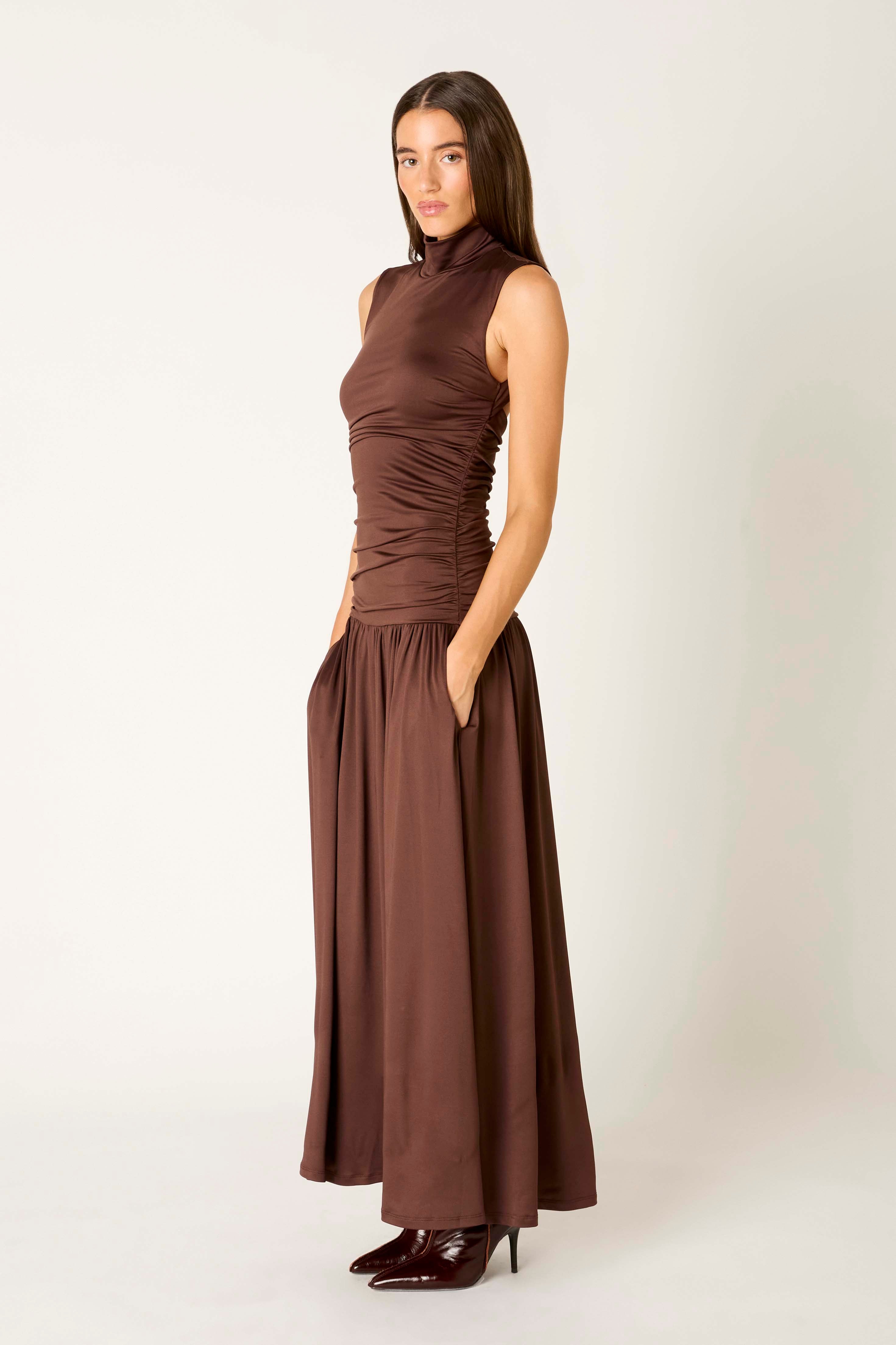 Lark Dress in nutshell side view