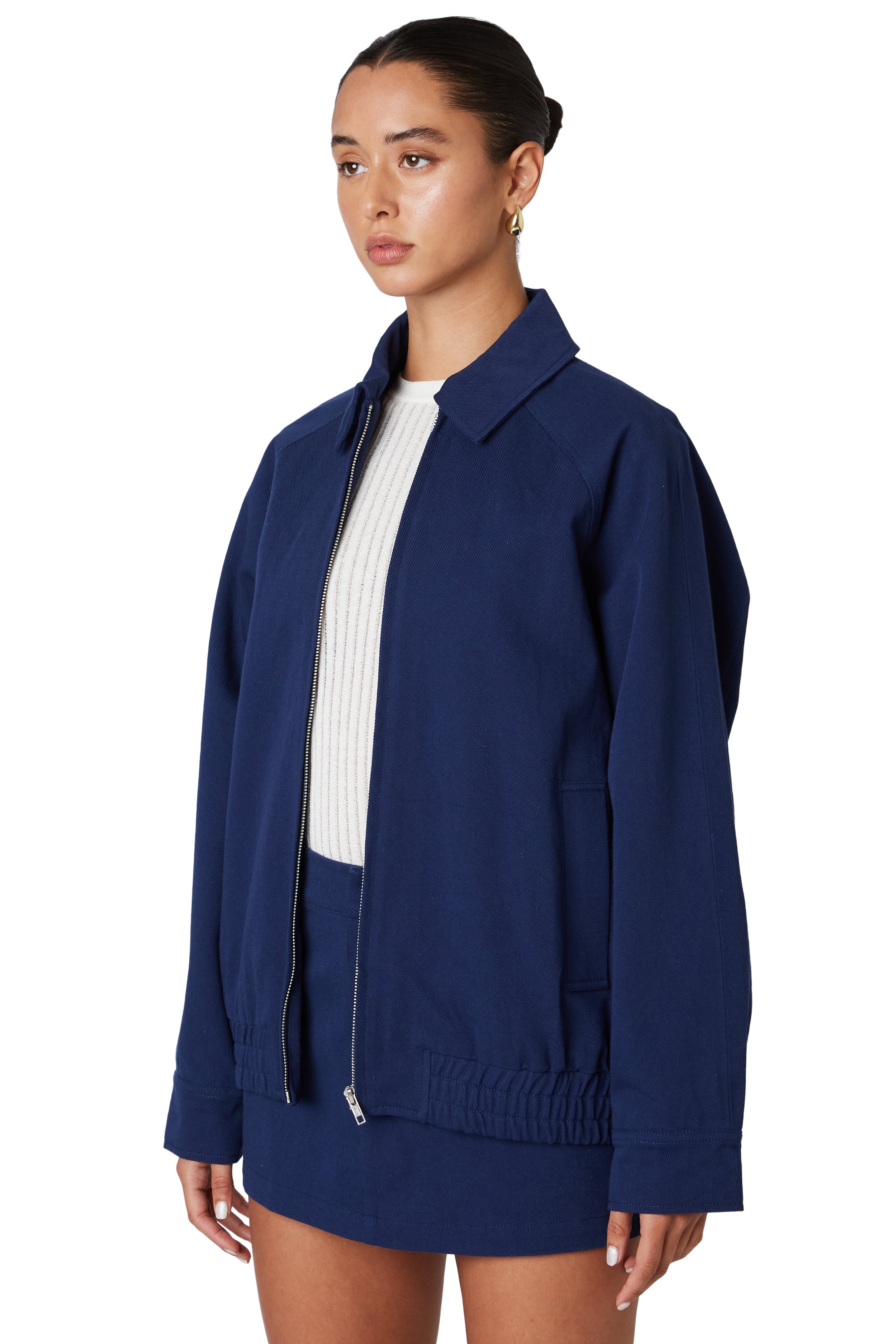 Marine bomber jacket side