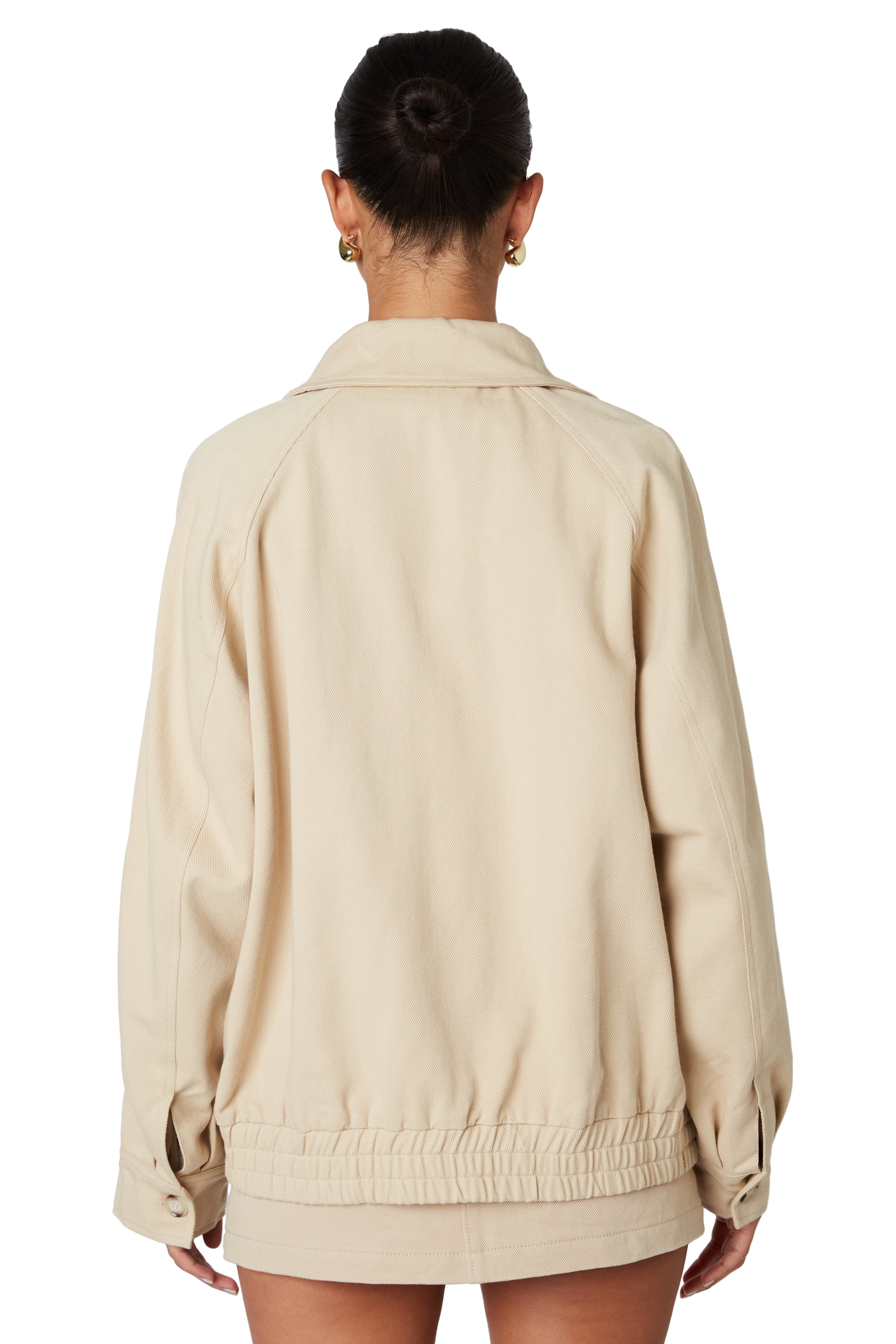 Bomber jacket in natural back