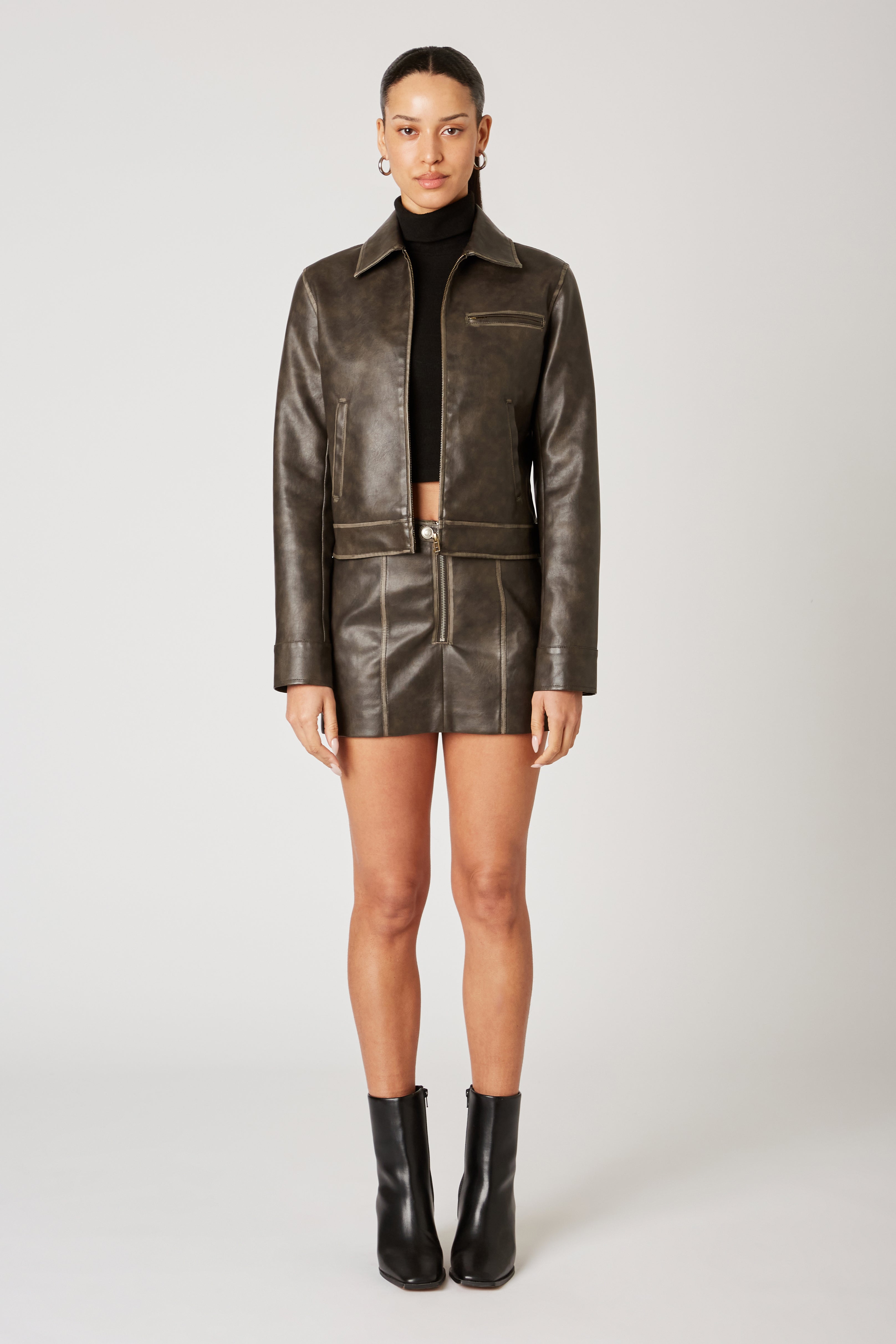 Dallas Jacket in mink front view