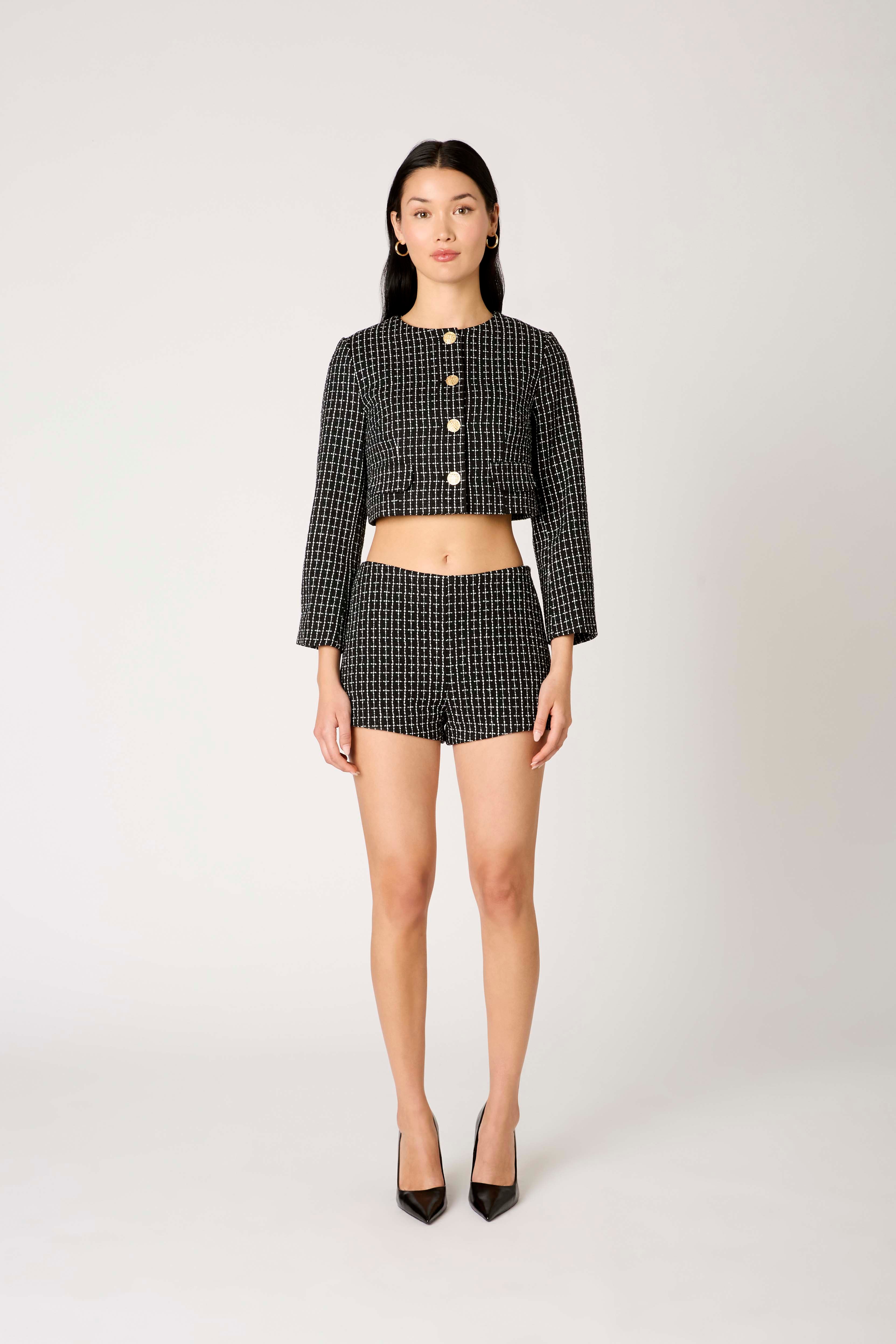 Seren Jacket in black front view