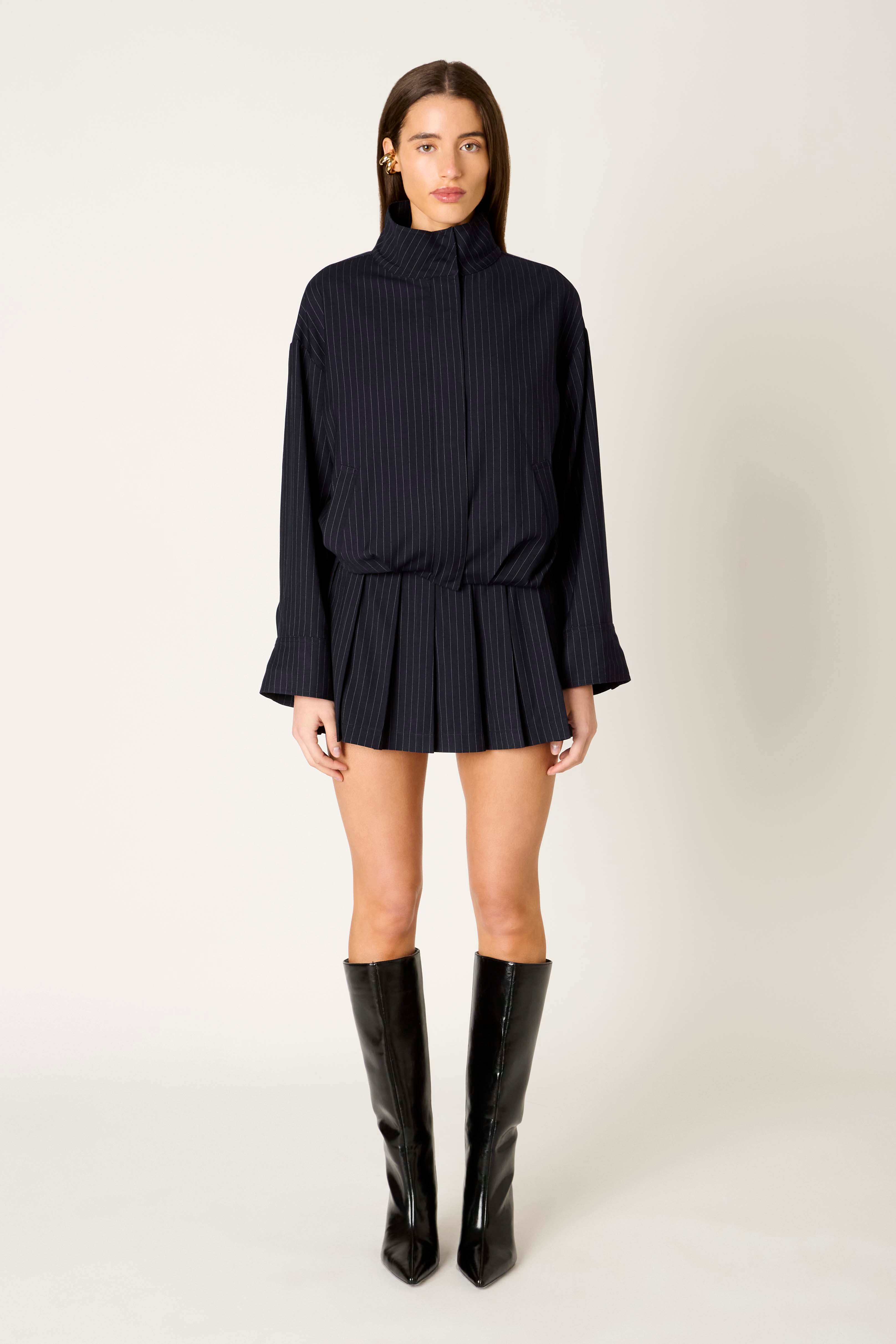 Georgiana Jacket in navy front view
