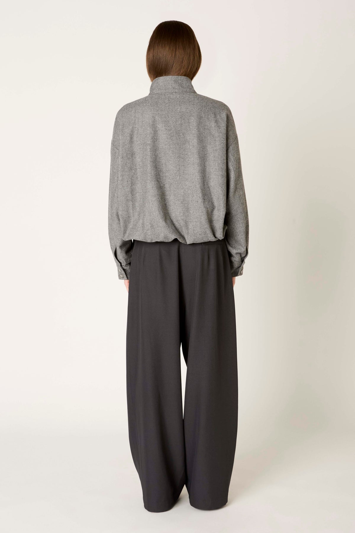 Seymour Jacket in charcoal back view